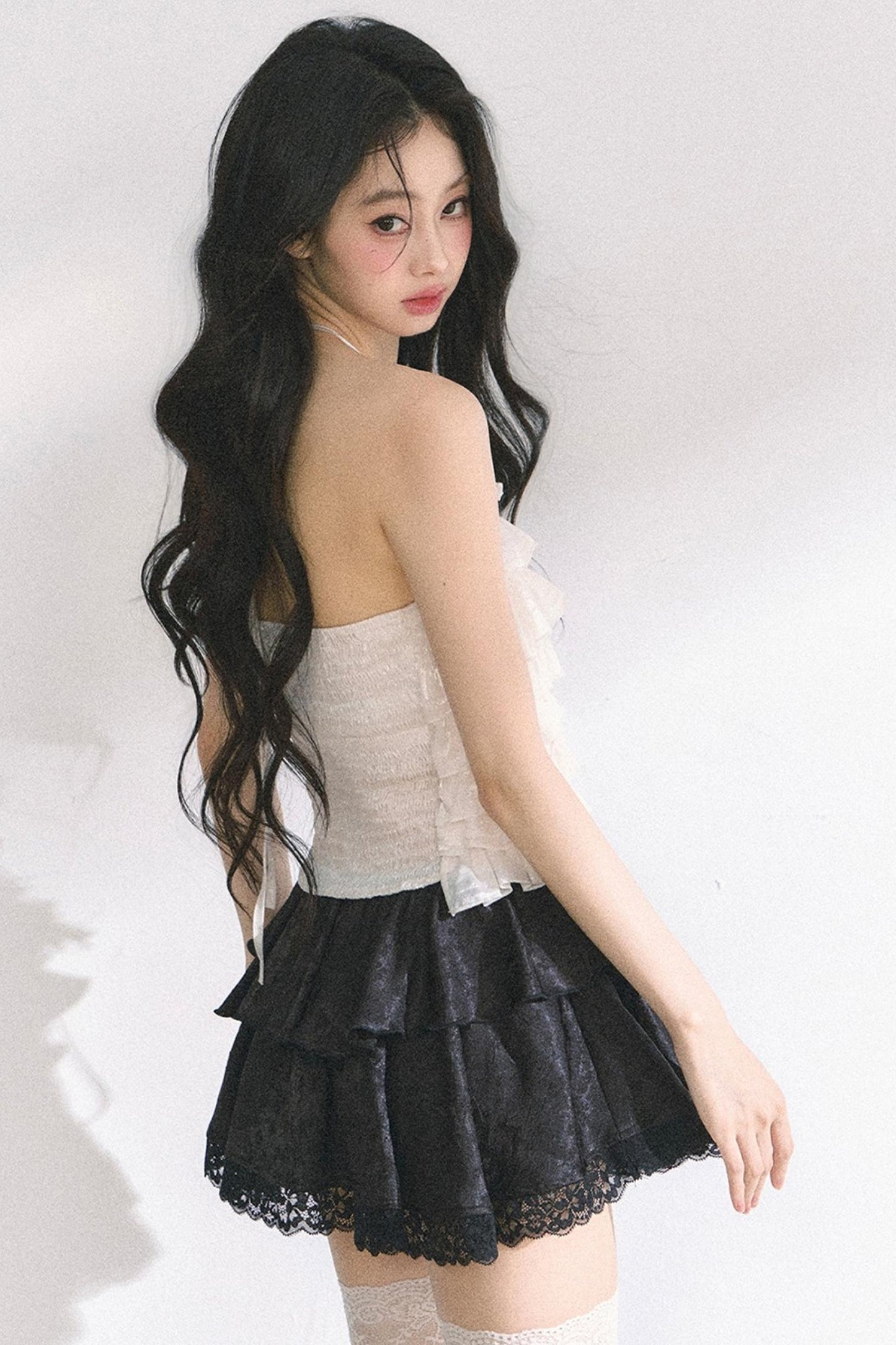 Floral Lace Bustier Skirt