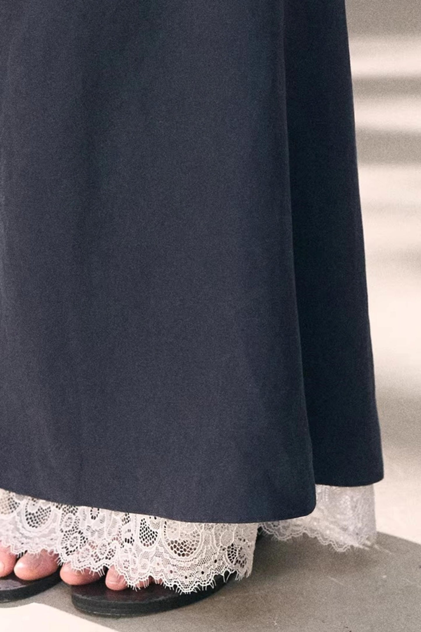 Lyocell Embroidered Draped Skirt Set-Up