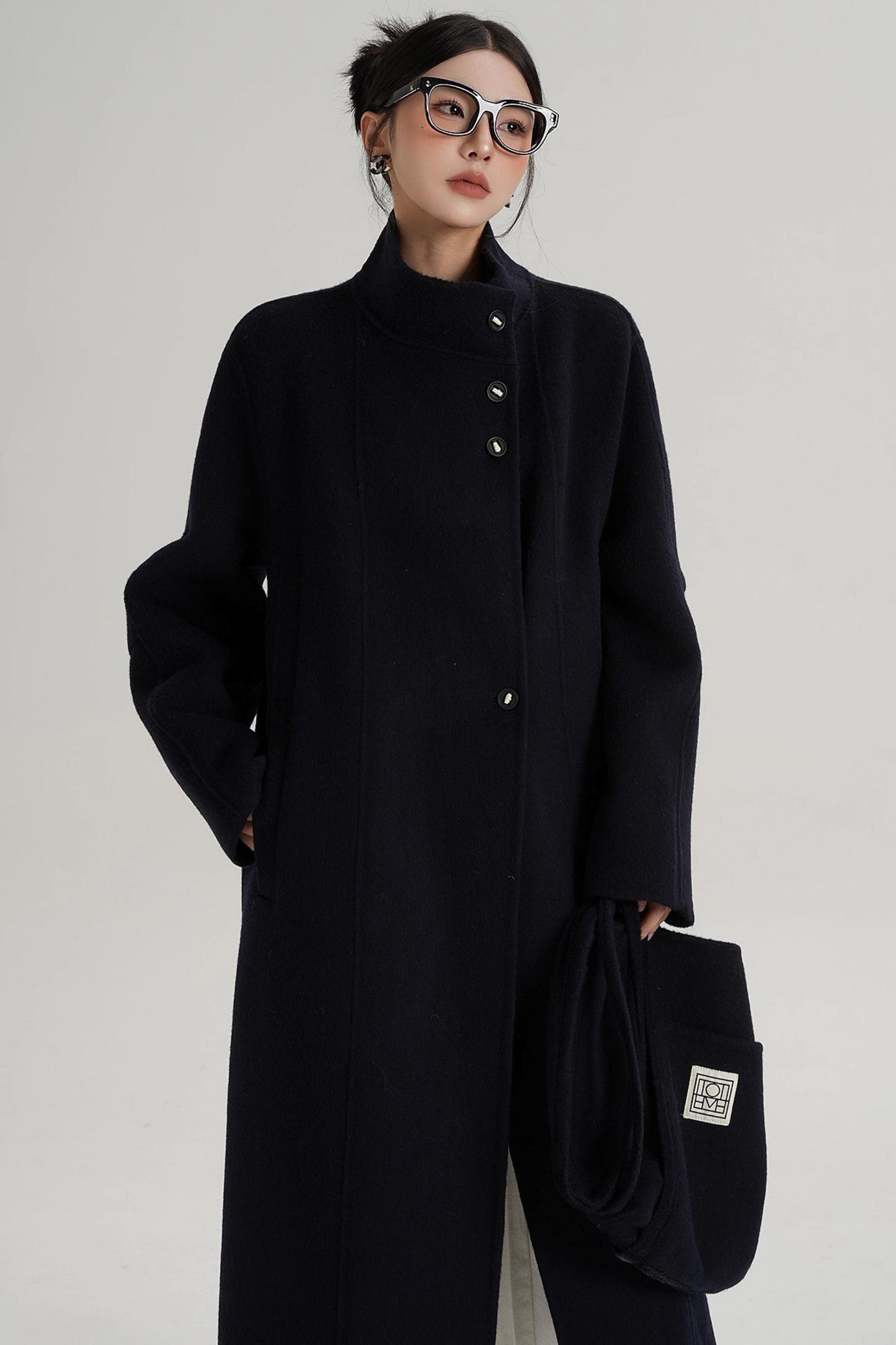 Temperament Stand-Up Woolen Coat