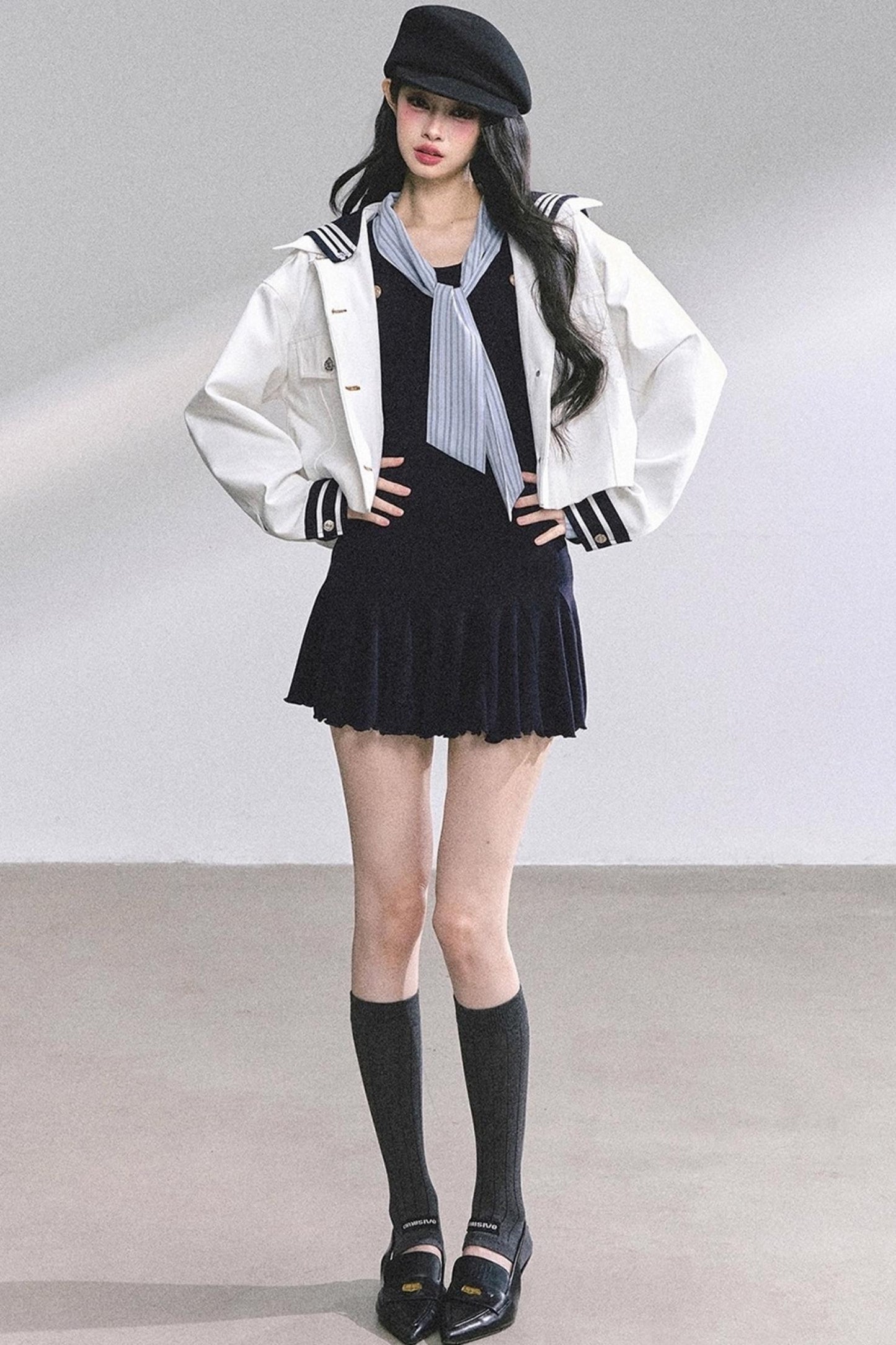 Luxury Denim Cargo Jacket