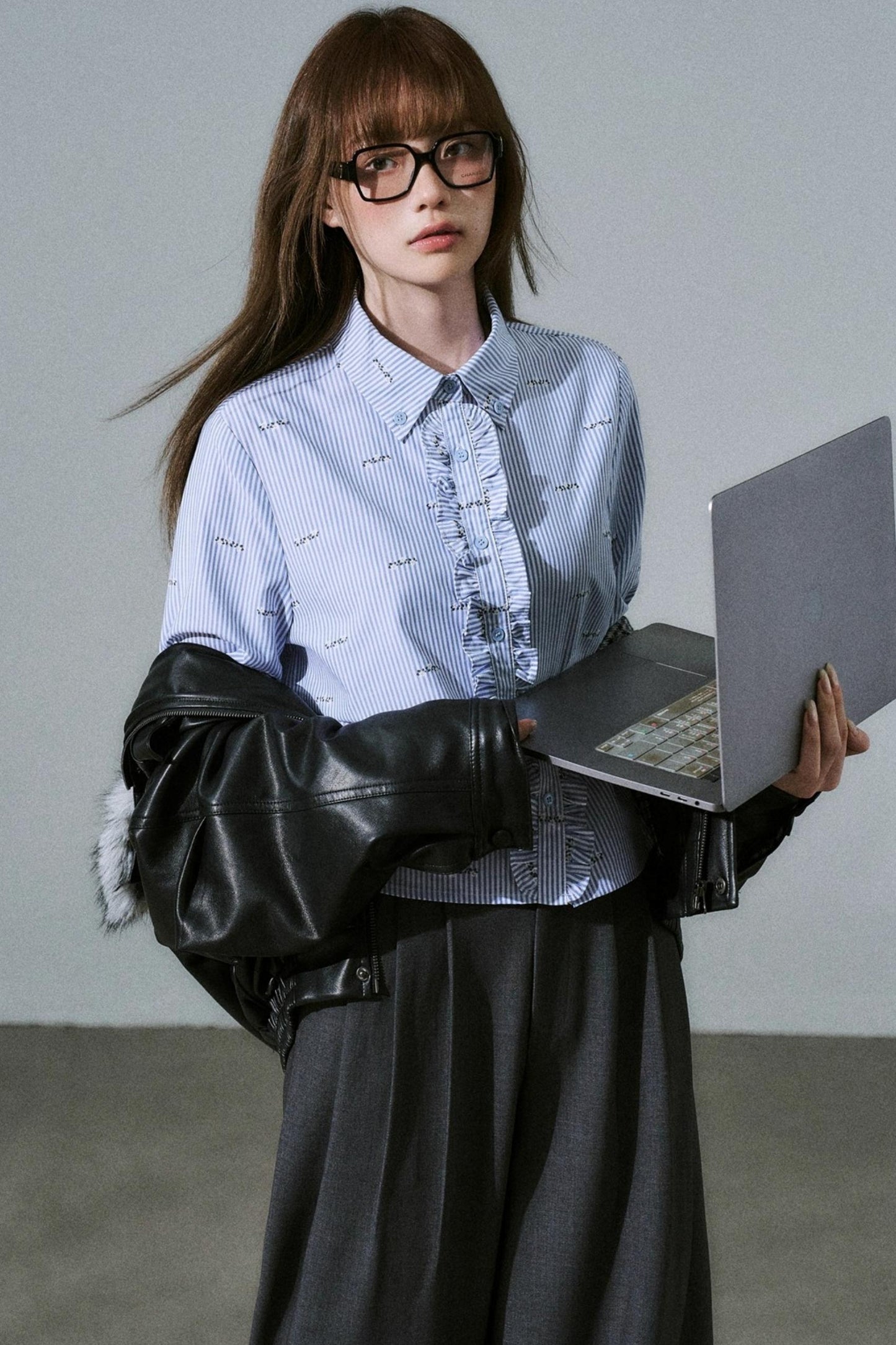 Lazy Silhouette Vintage Biker Jacket