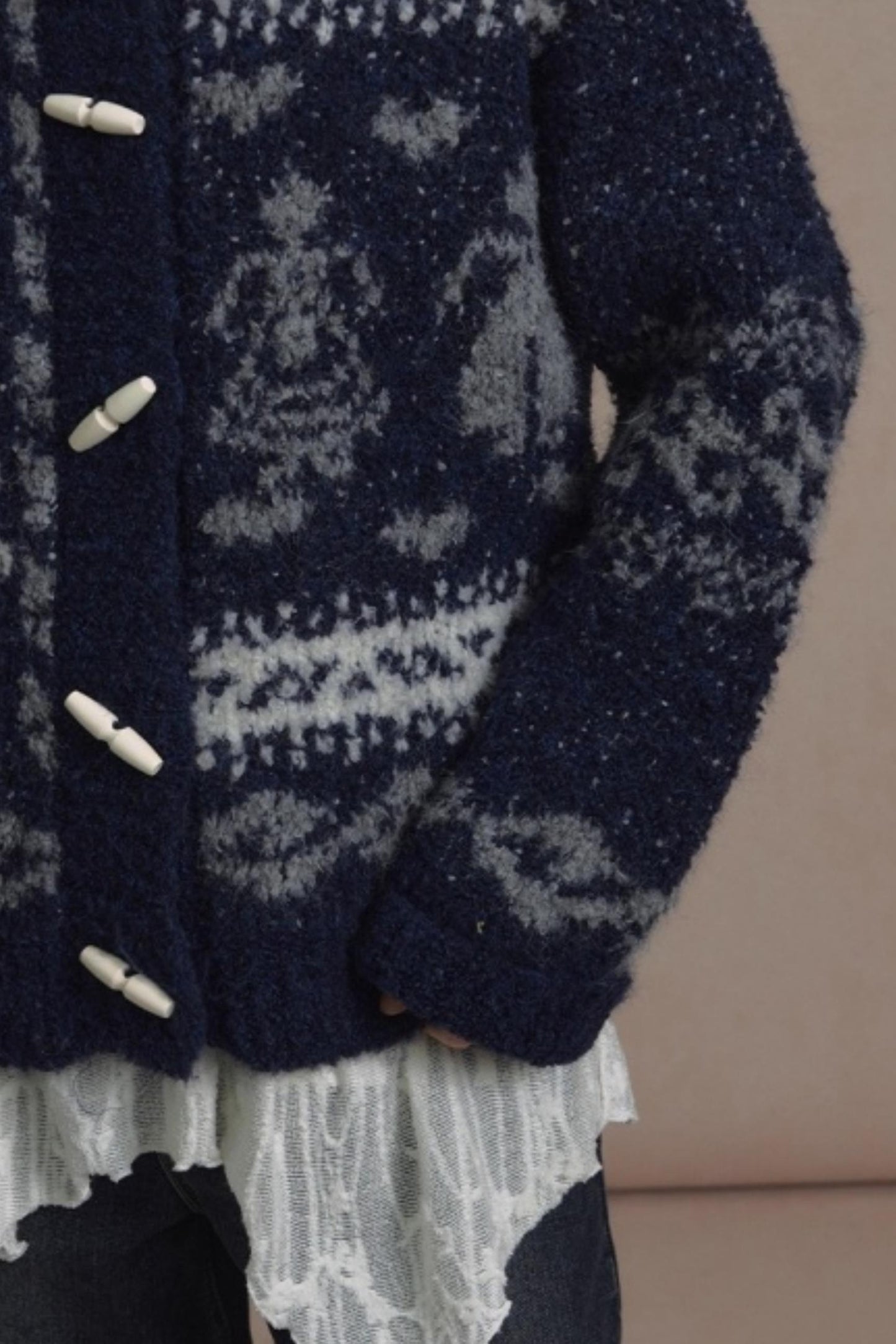 Retro Collegiate Knitted Cardigan