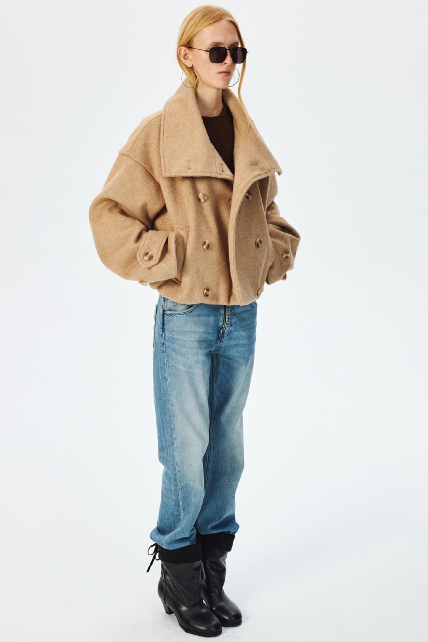 Narrow Suede Cowhide Brown Belt