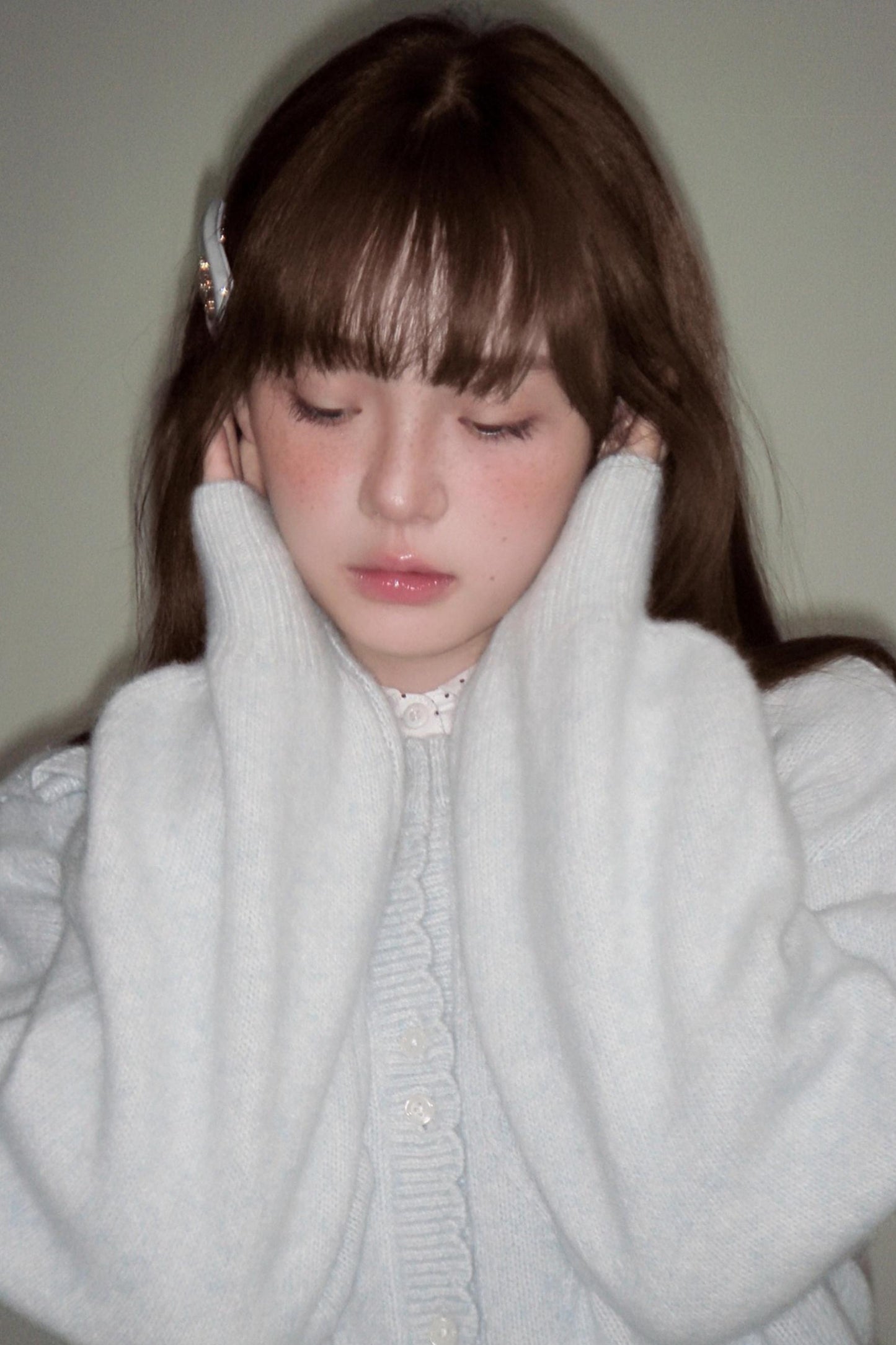 Moonlight Silhouette Sweet Wool Cardigan