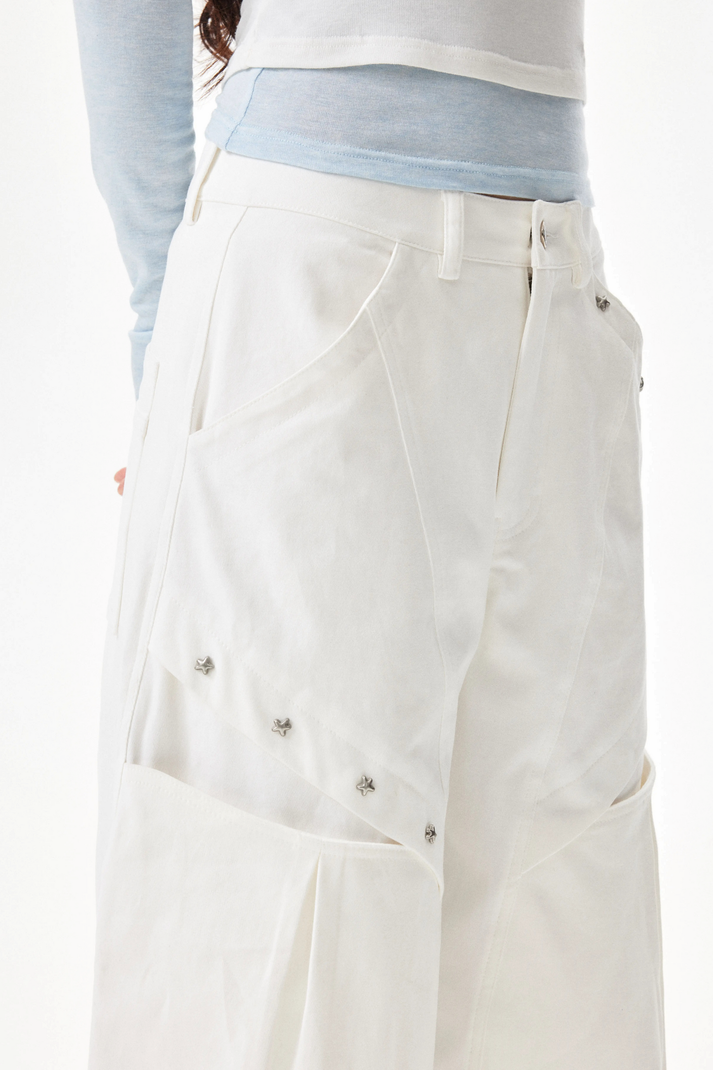 Star Rivet Deconstructed Pants