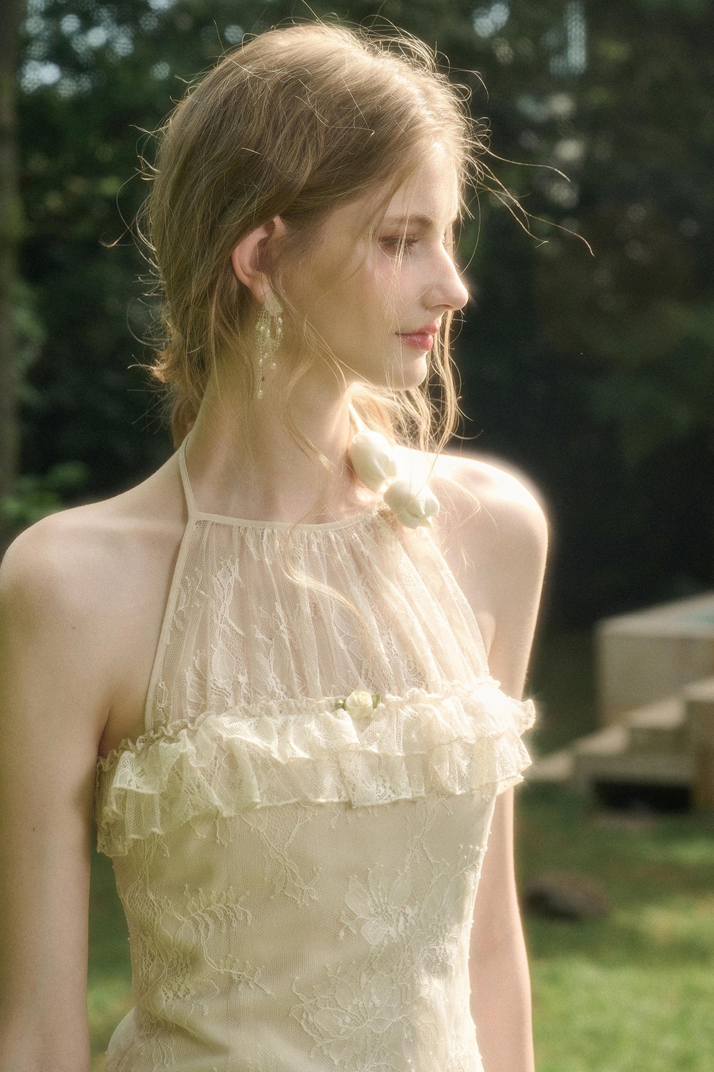 Wave Lace Mini Dress