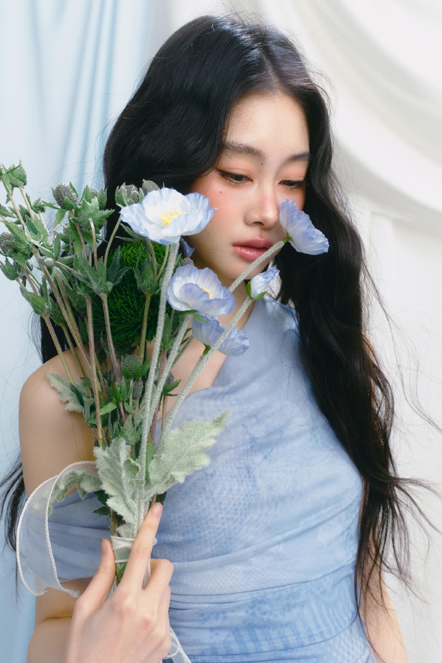 Blue Mist A-Line Dress Set-Up