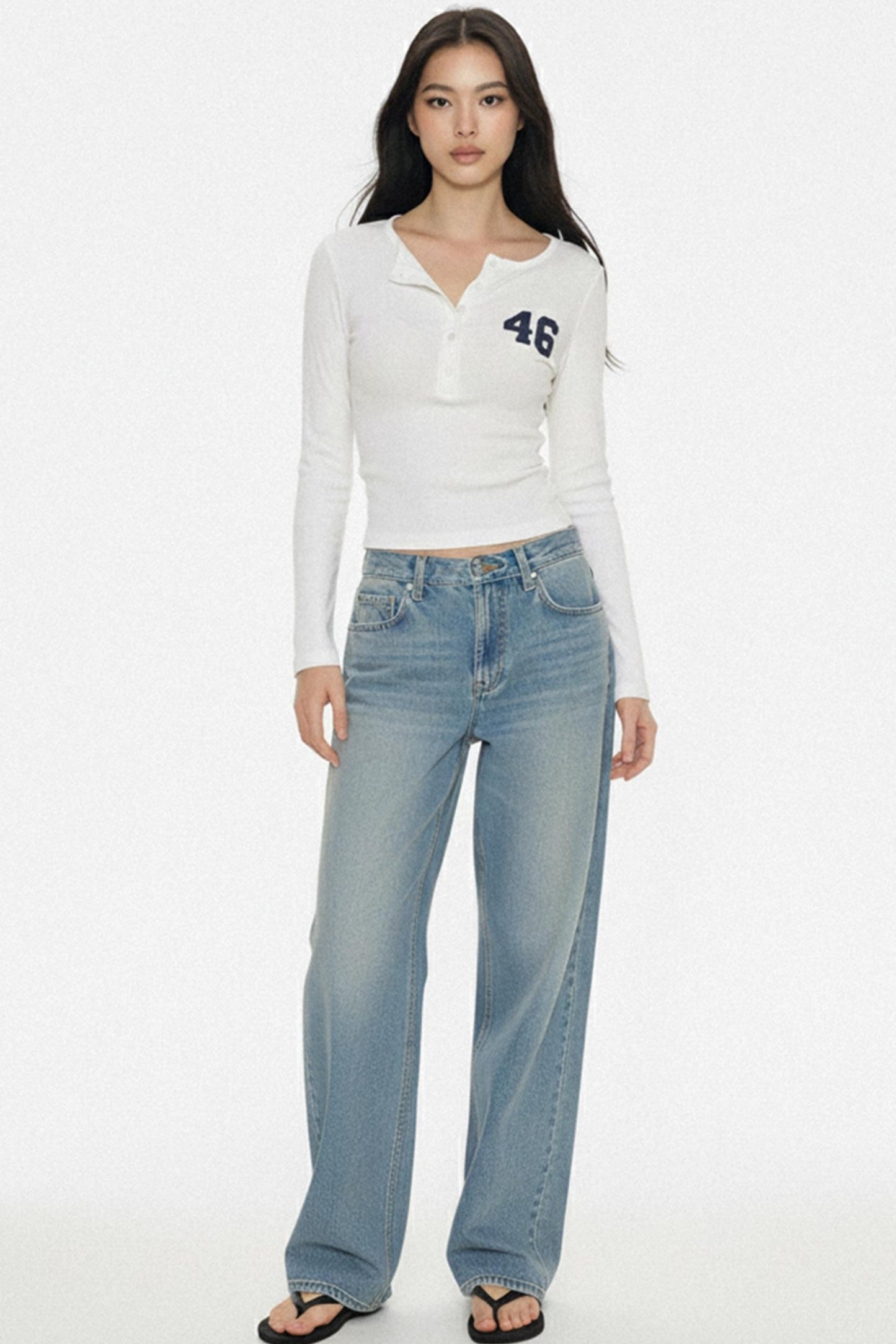 Retro Digital Print Button-Down Top