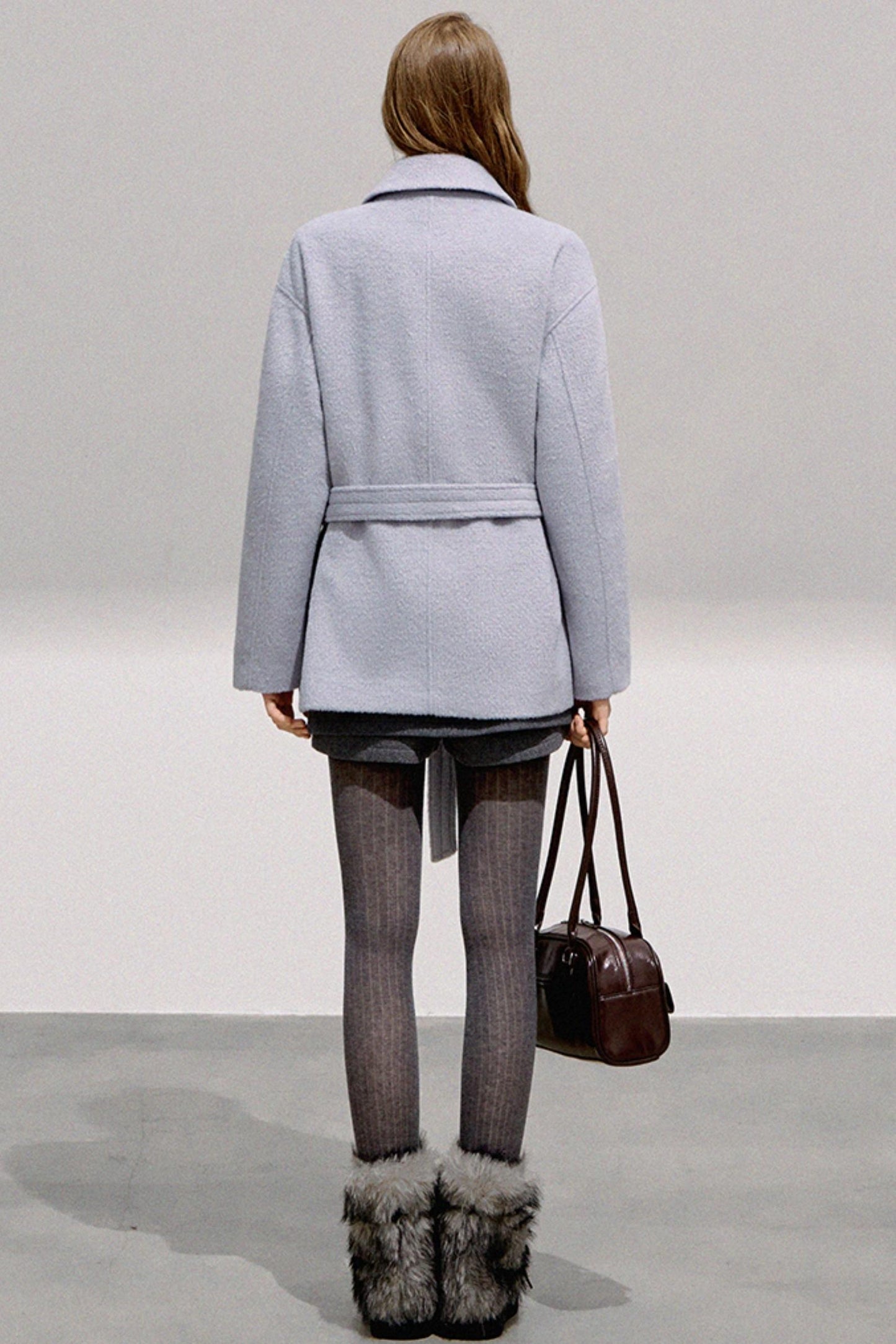 Mint Double-Breasted Wool Coat