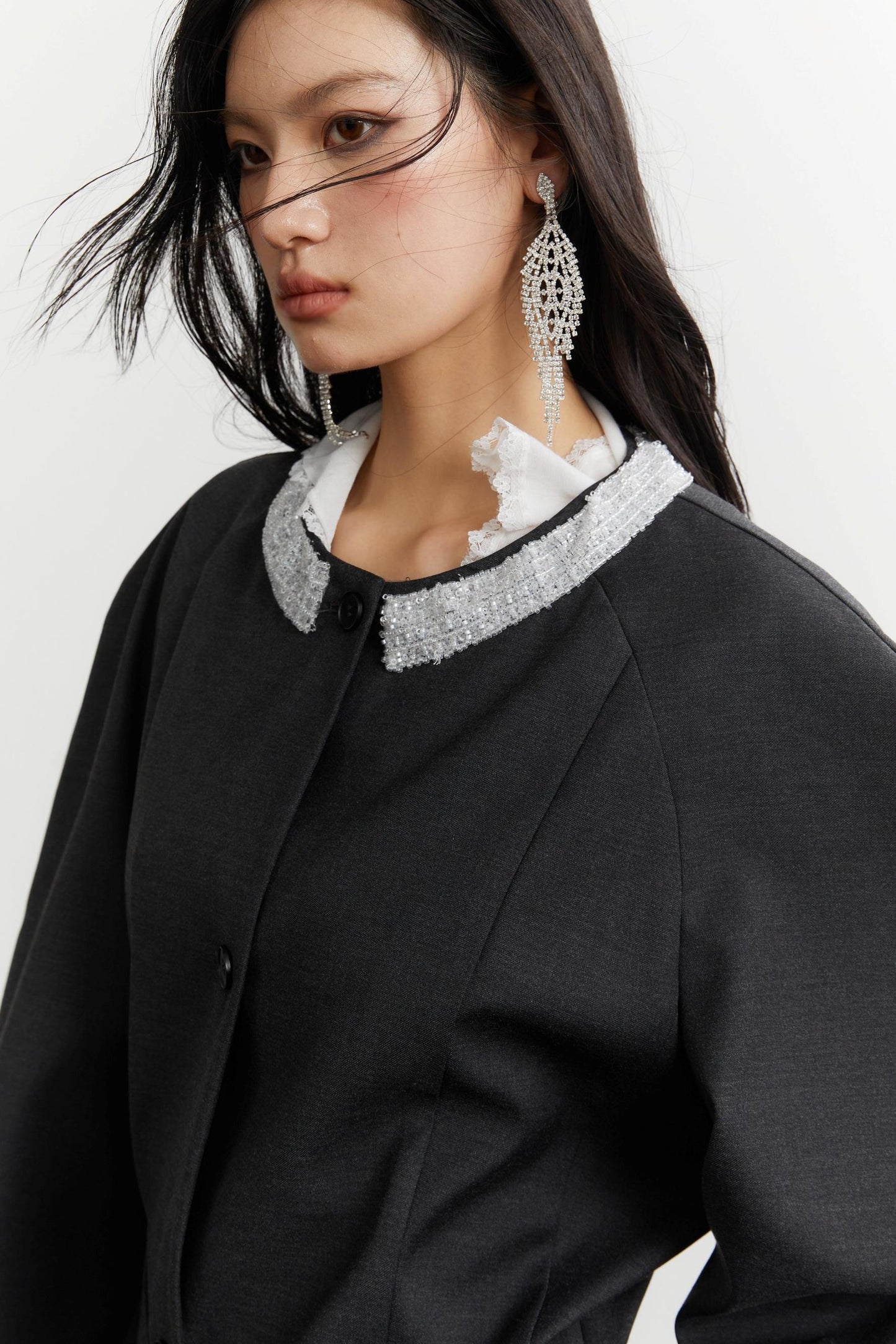 Celebrity Gray Blazer Top