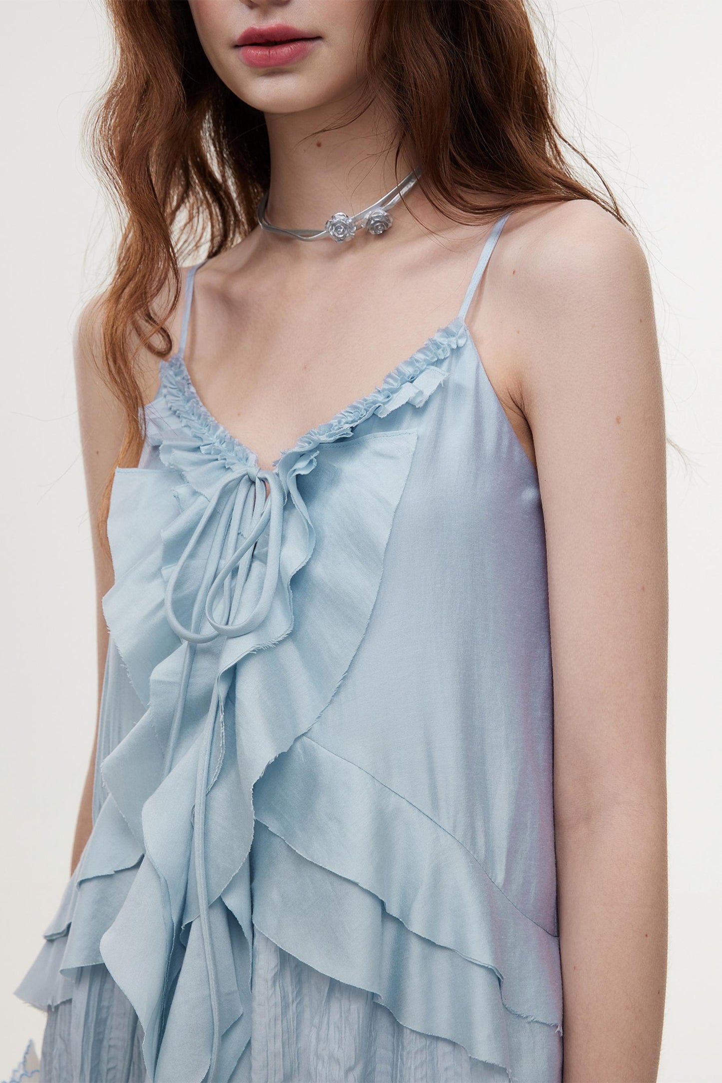 Halter Neck Ruffle Summer Dress