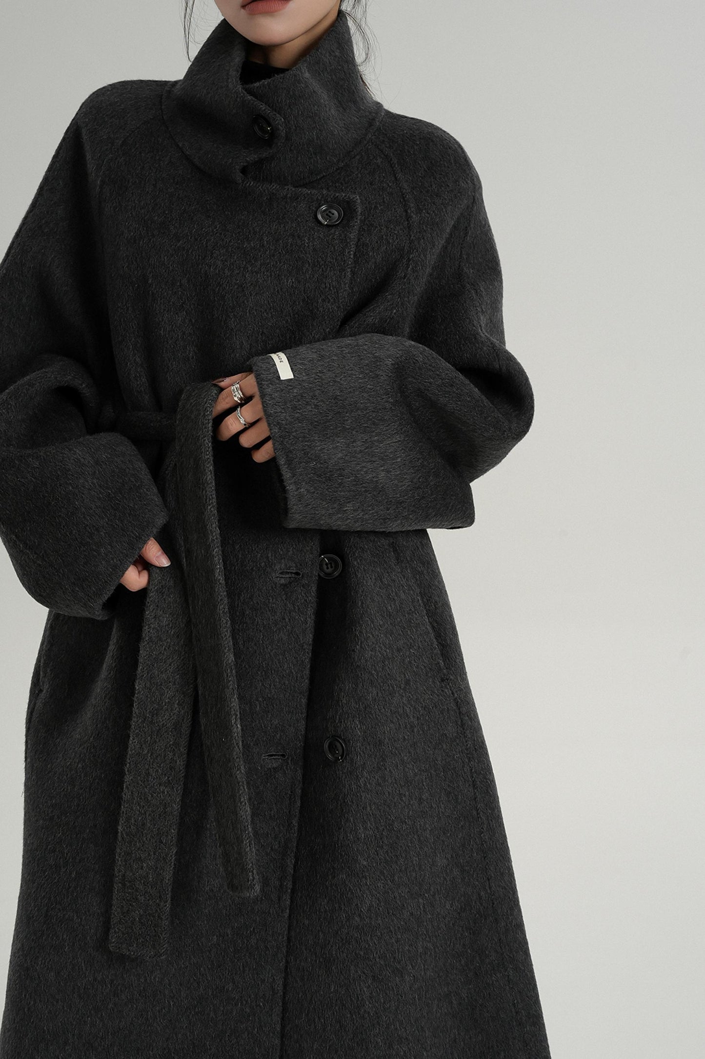 Premium Wool Tweed Long Coat