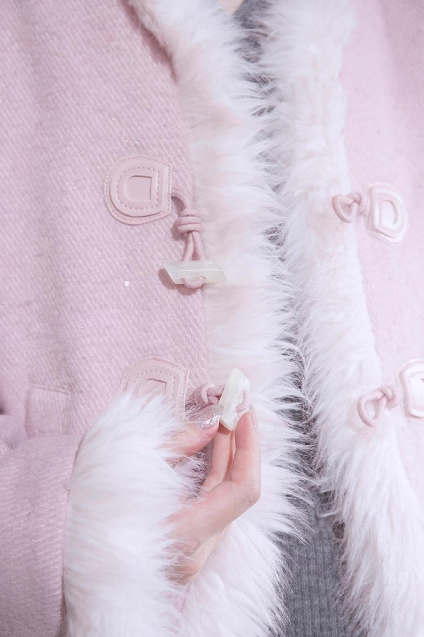 Snow Cherry Wool Coat