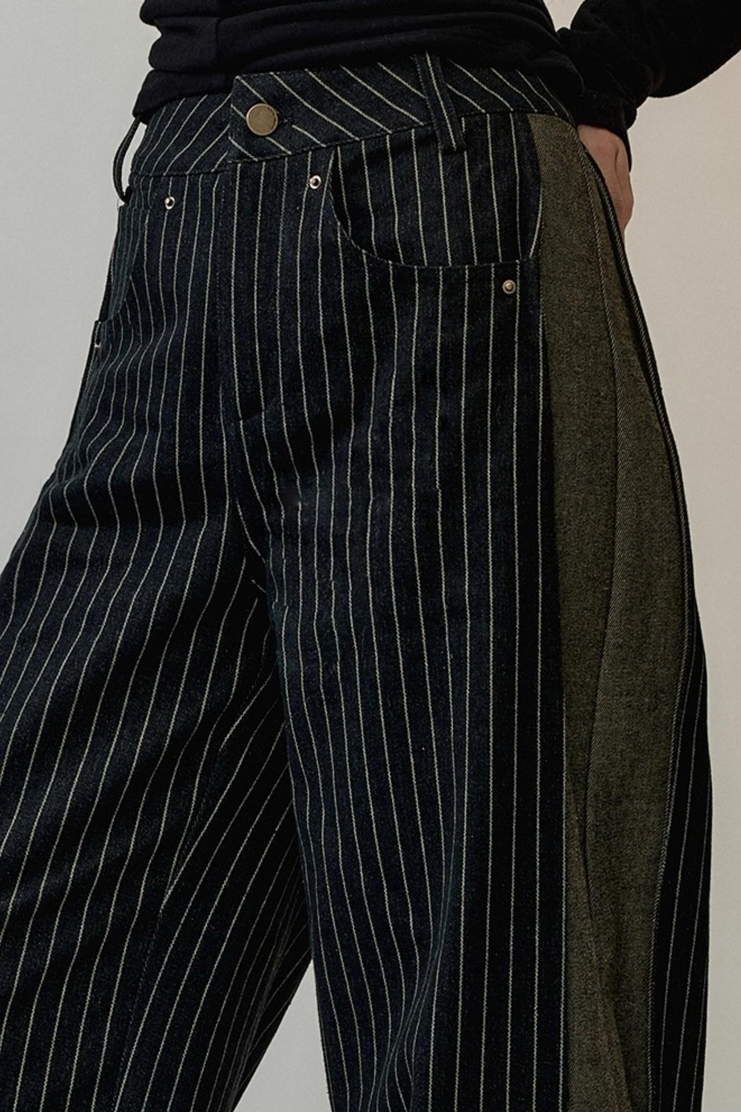 Striped Patchwork Winter Pants