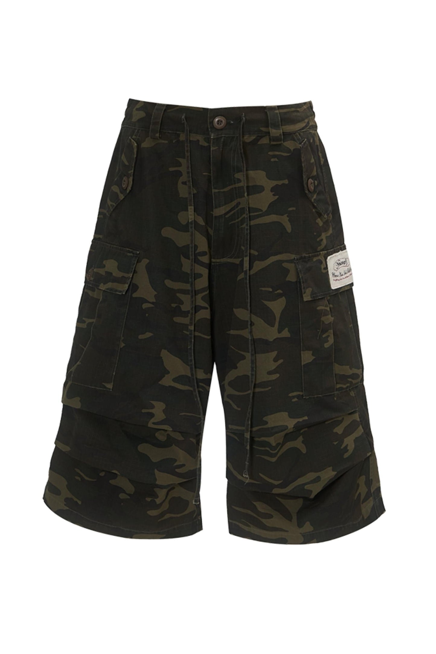 Pantalons cargo camouflés taille haute rétro