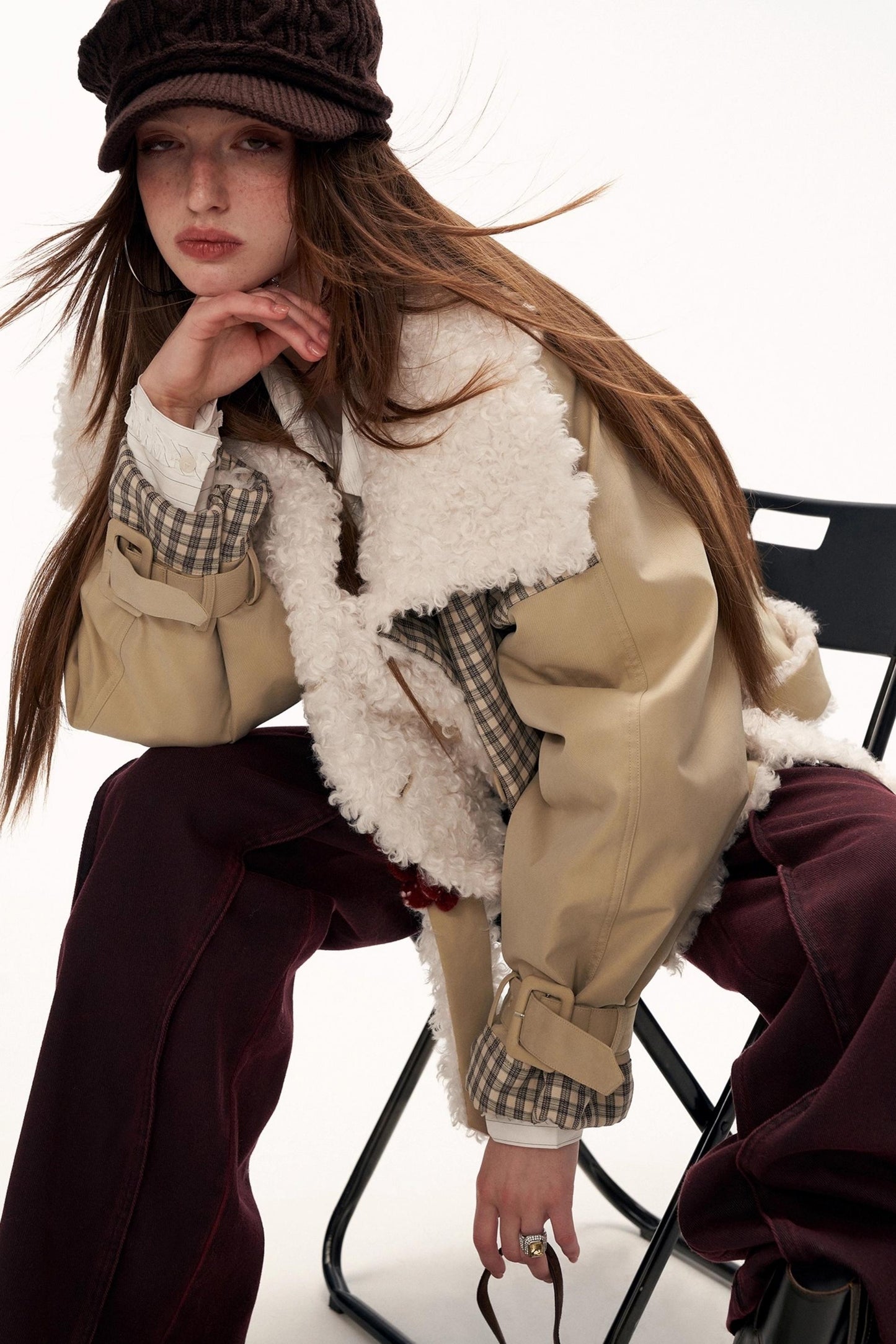 Red Wave Denim Pants