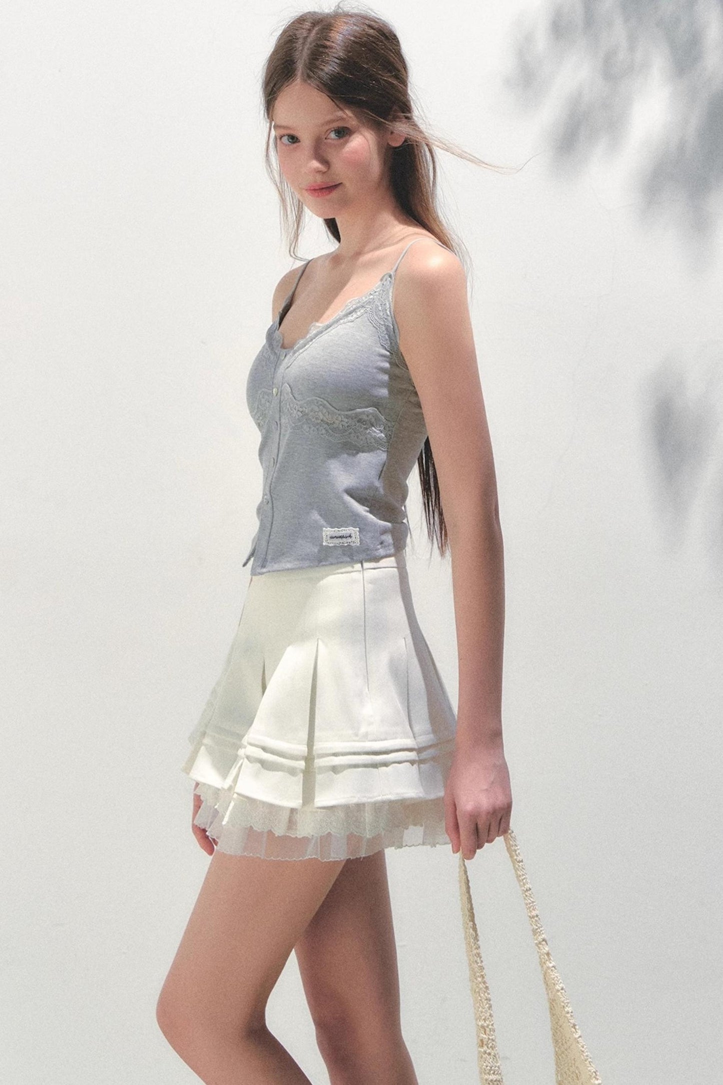 Lace Peplum Camisole Top