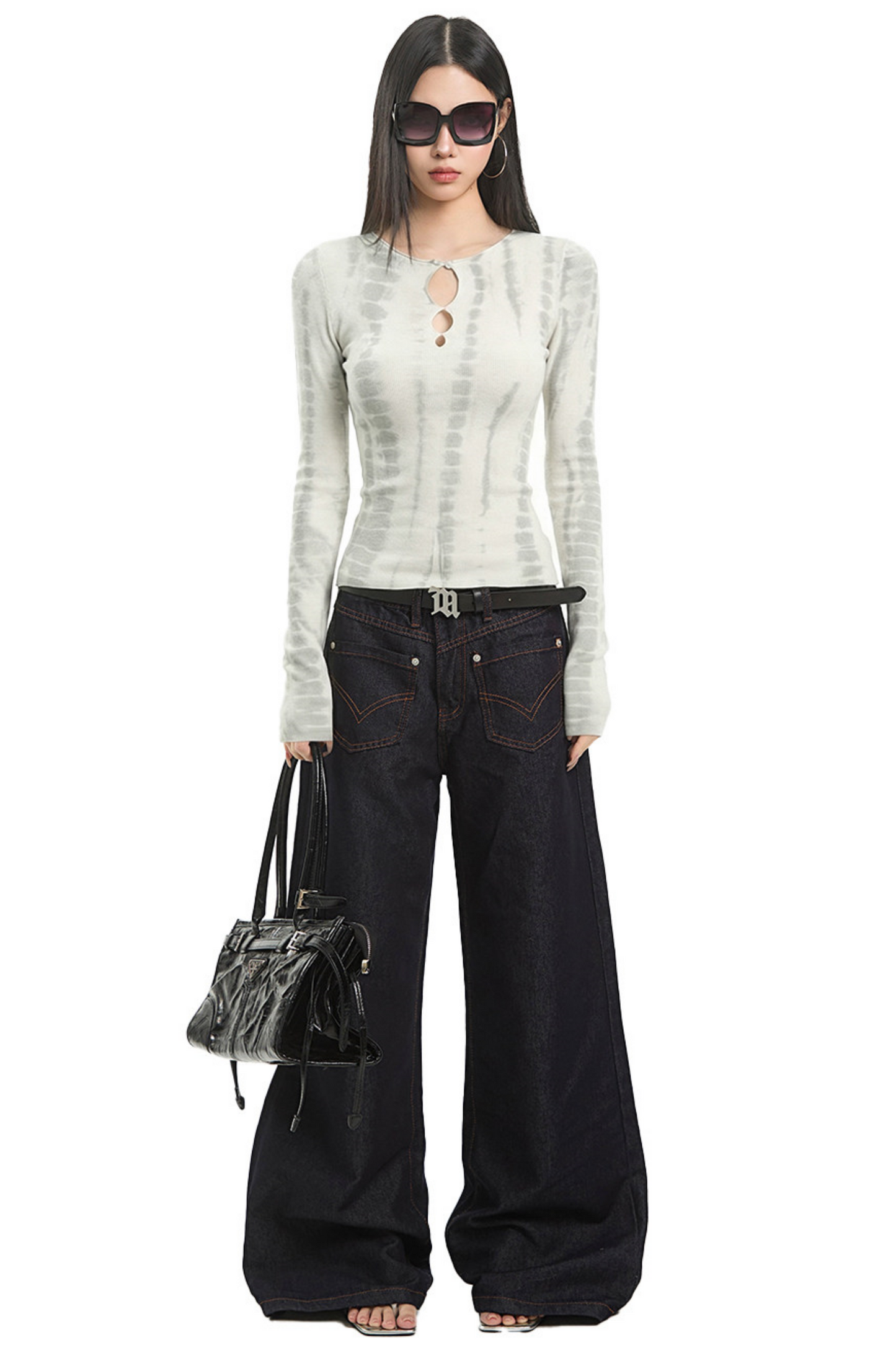 Retro Tie-Dye Knit Top