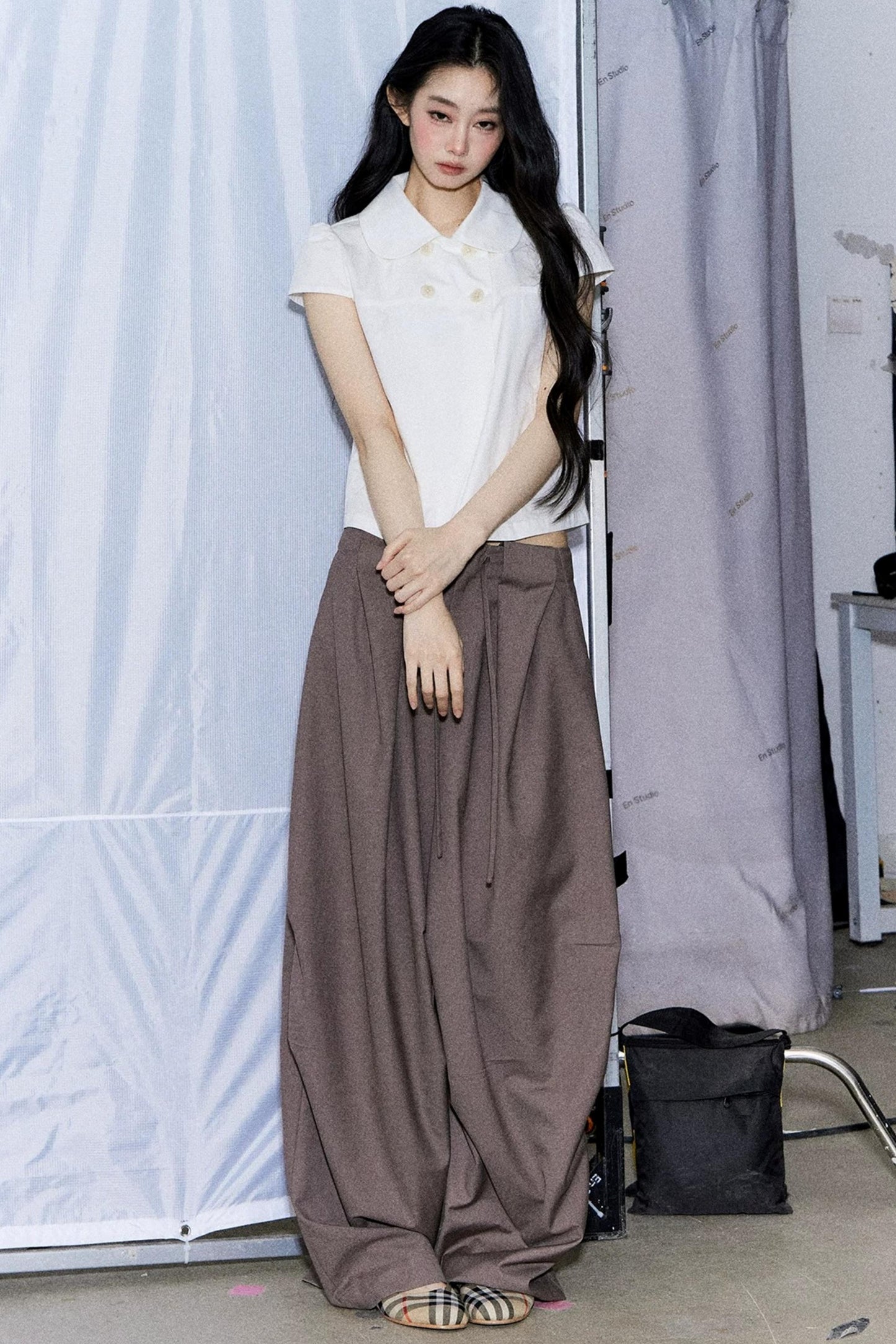 American Pleated Wide-Leg Pants