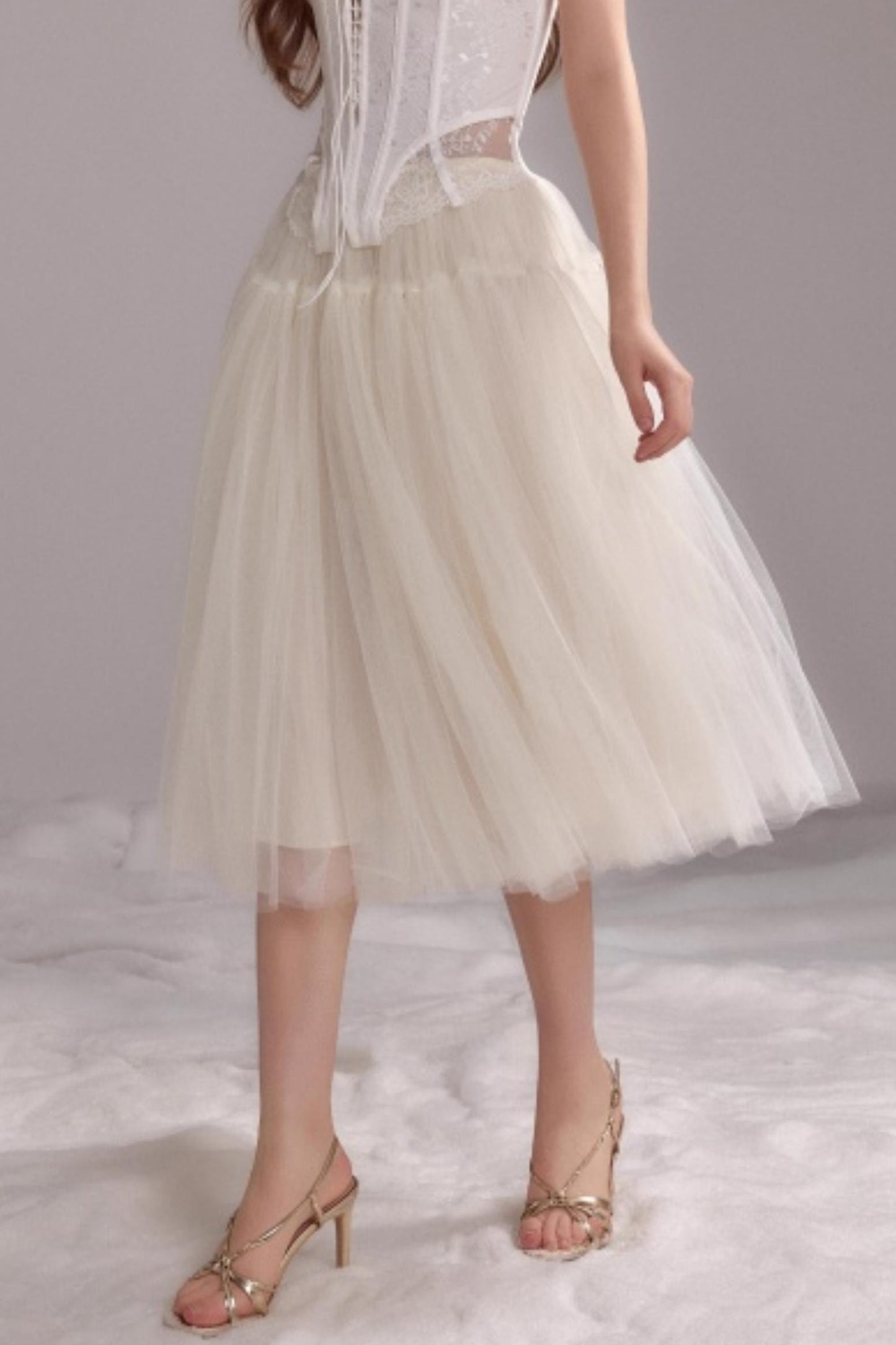 Herringbone Lace Bandeau Skirt Set-Up