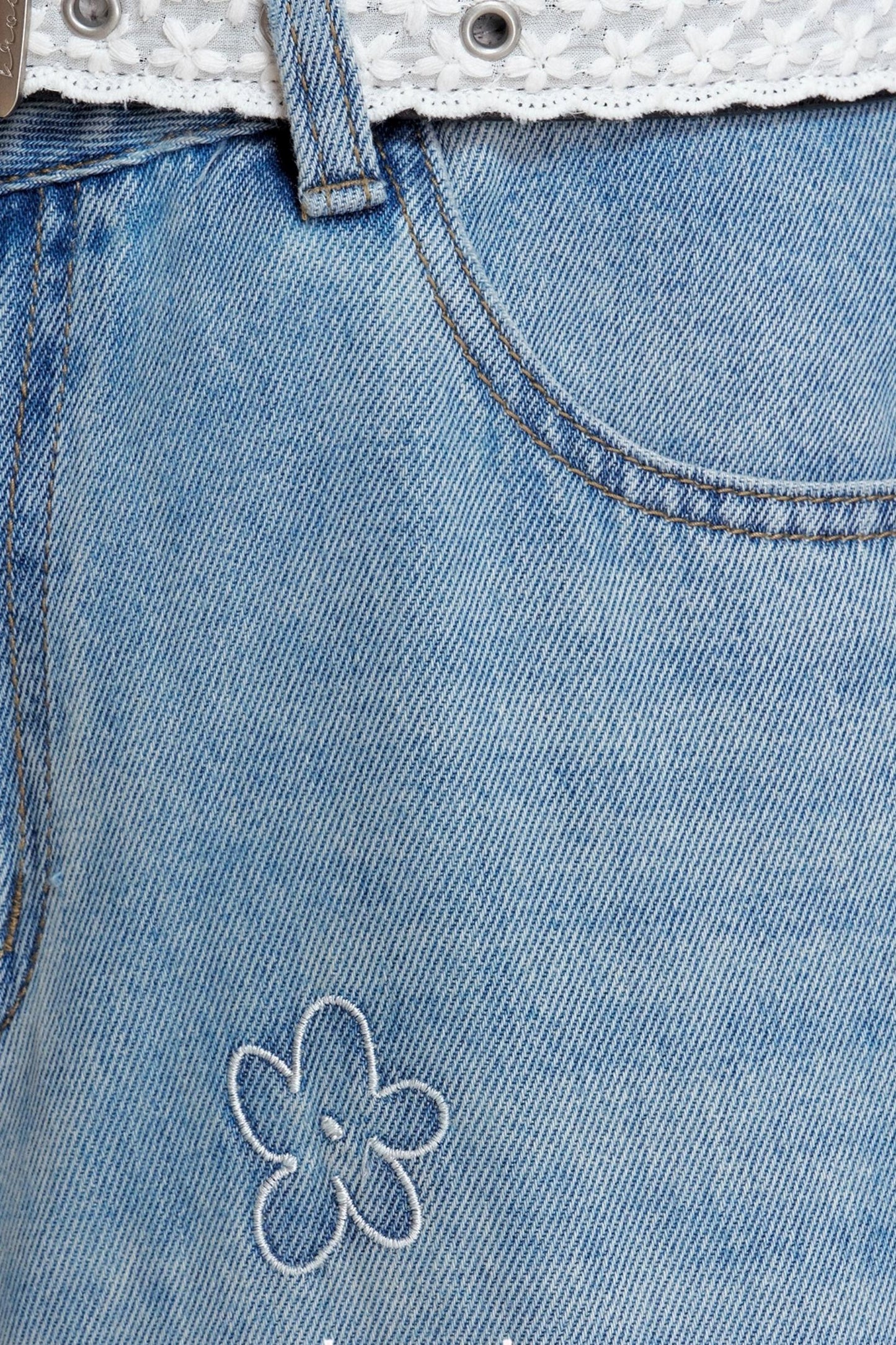 French Petal Cotton Jeans