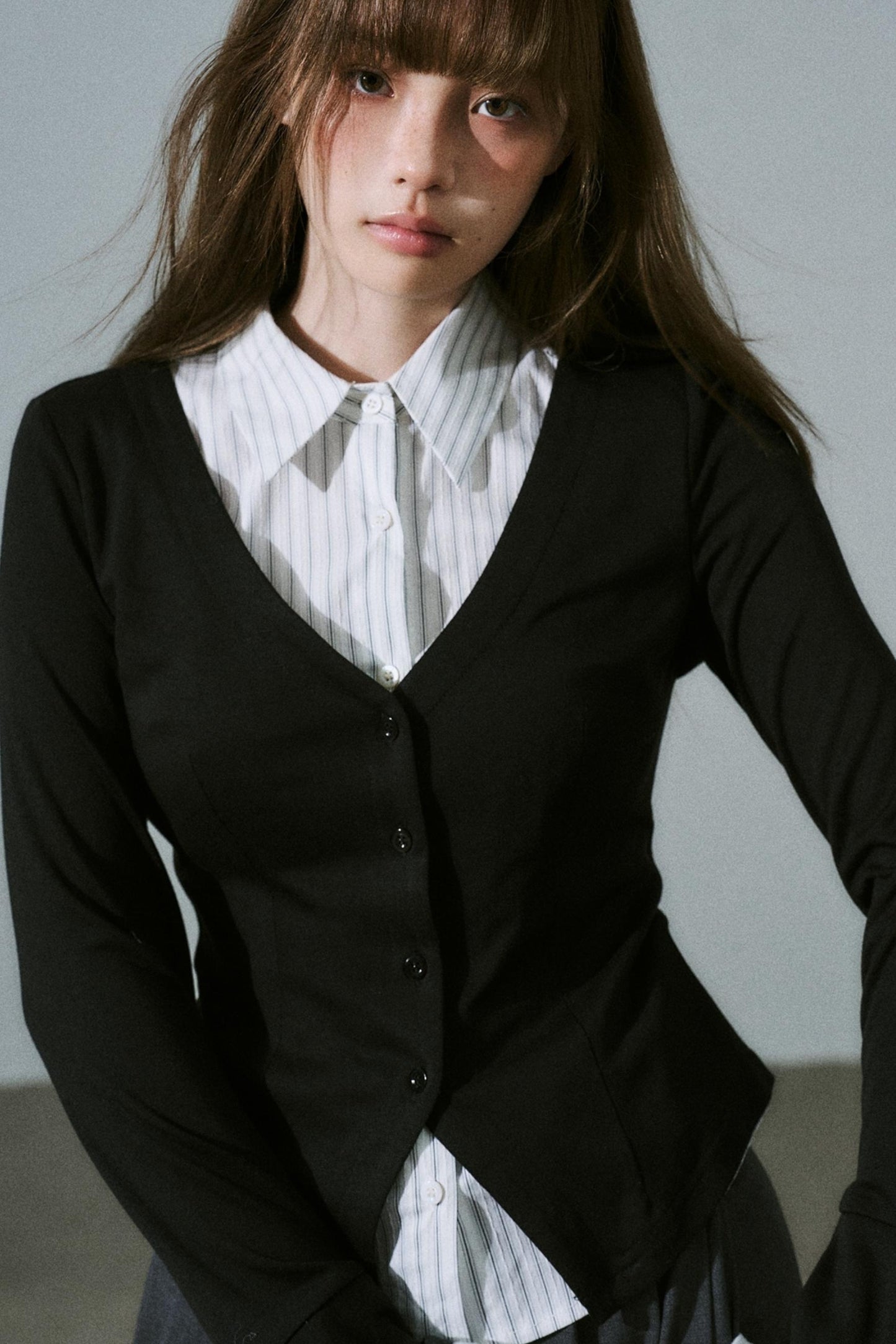 Fake Two Piece Wool Top