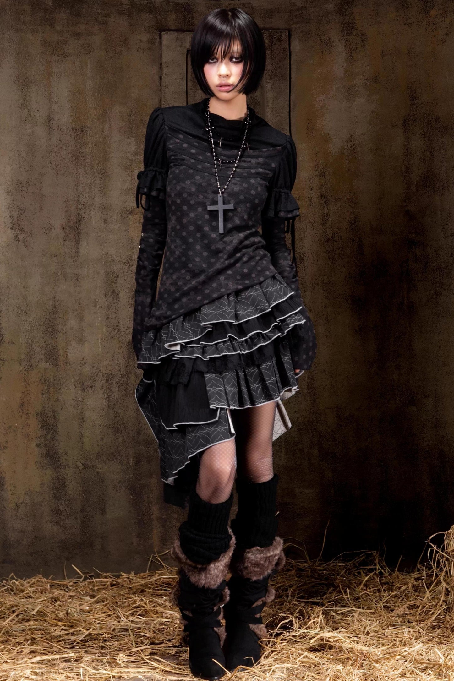 Gestricktes Oberteil im Palast-Stil