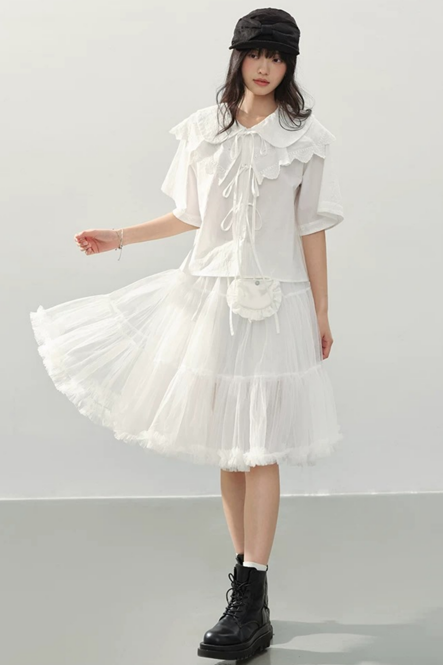 Doll Collar Sicily Lace Shirt