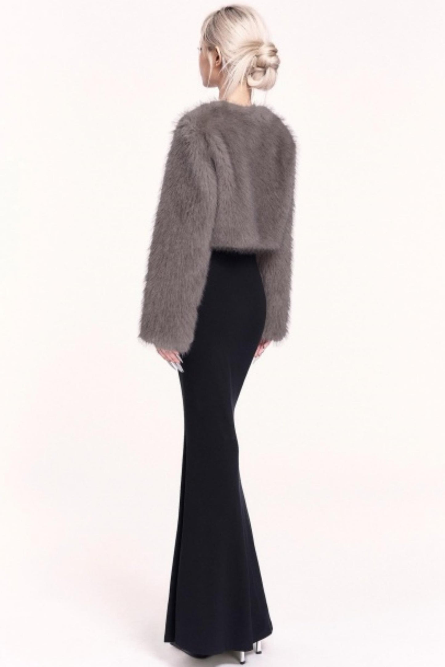 Korean High-End Cropped Fur Jacket