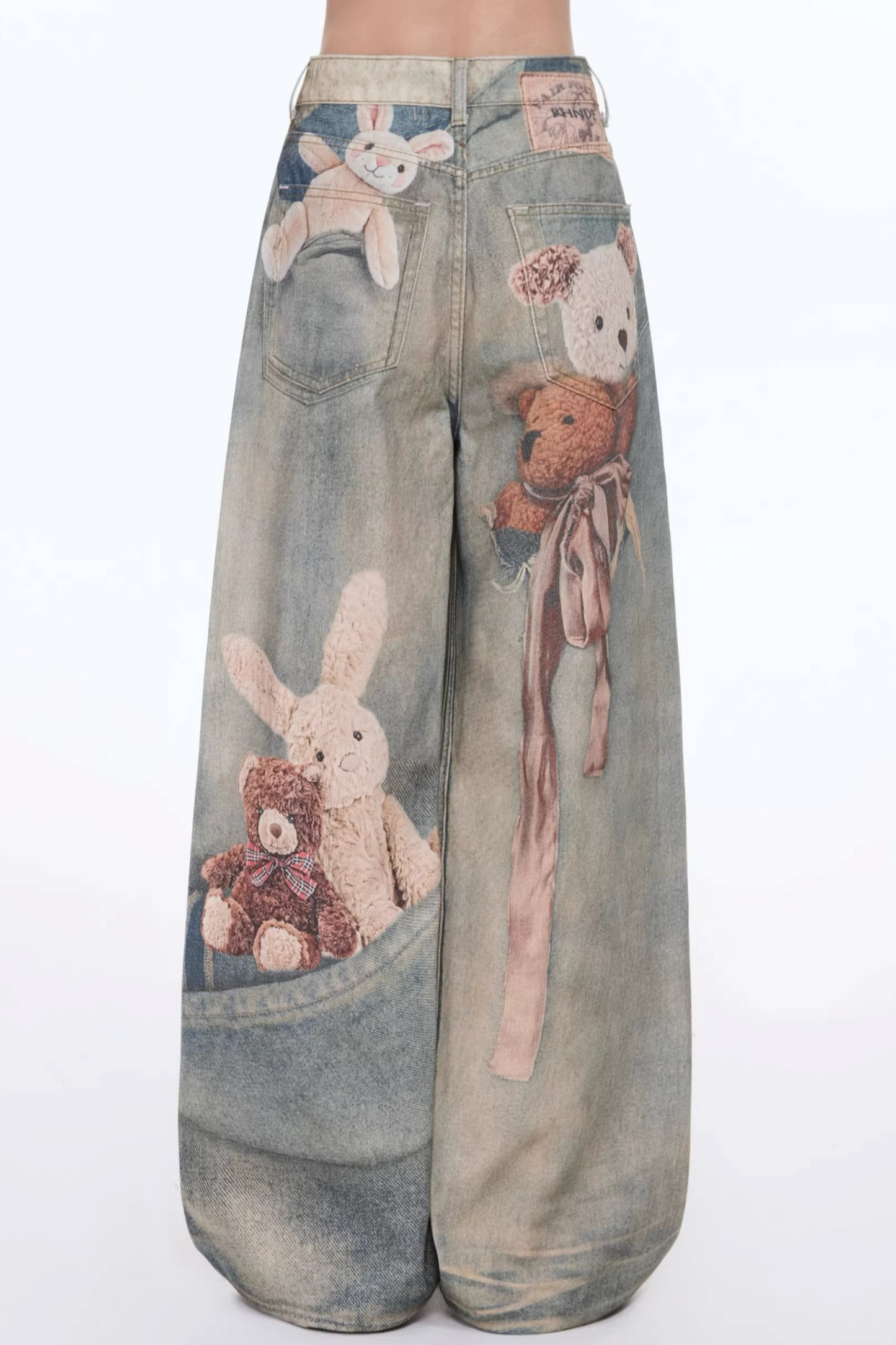 American Retro Animal Print Pants