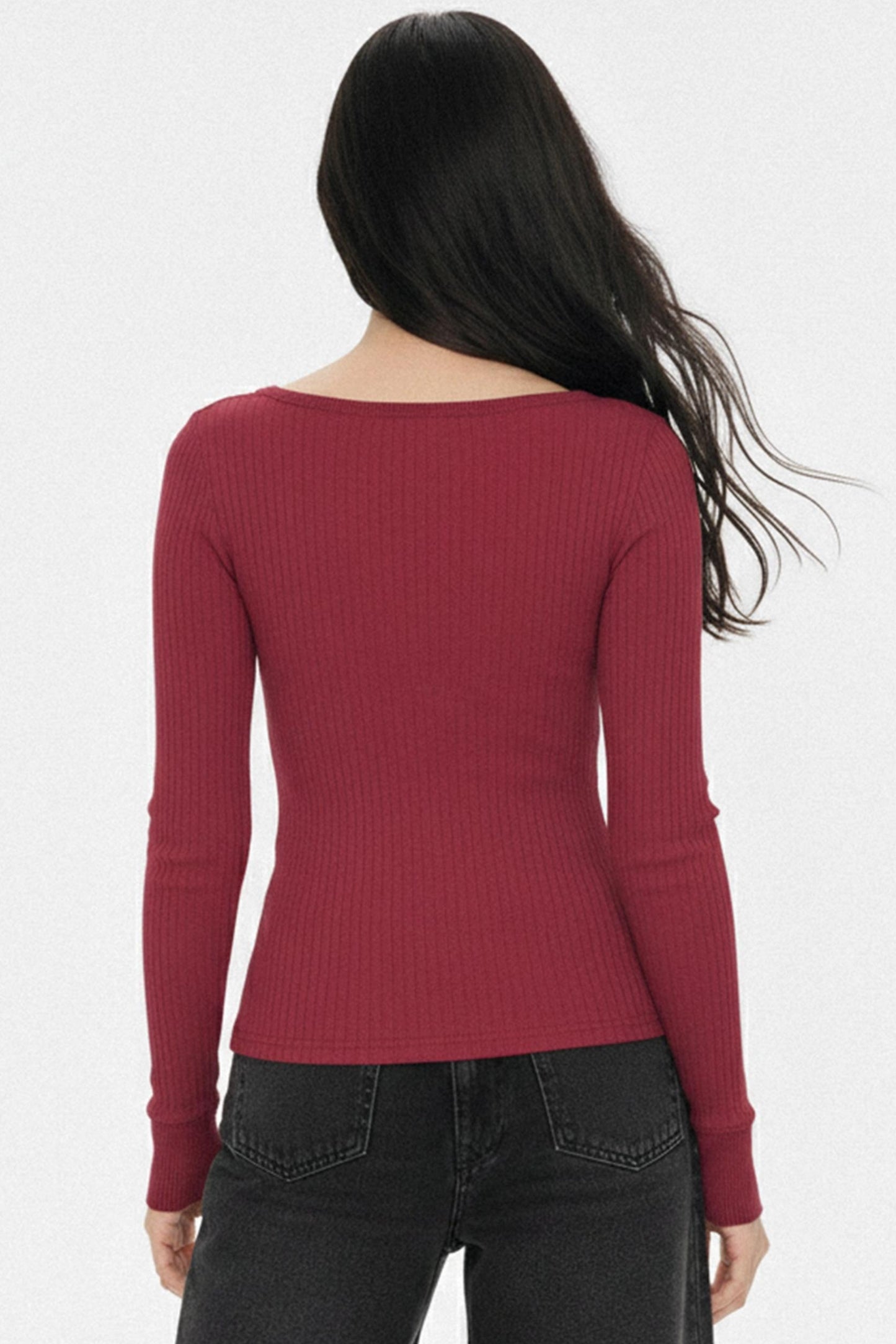 Retro Red Lace-Up Top