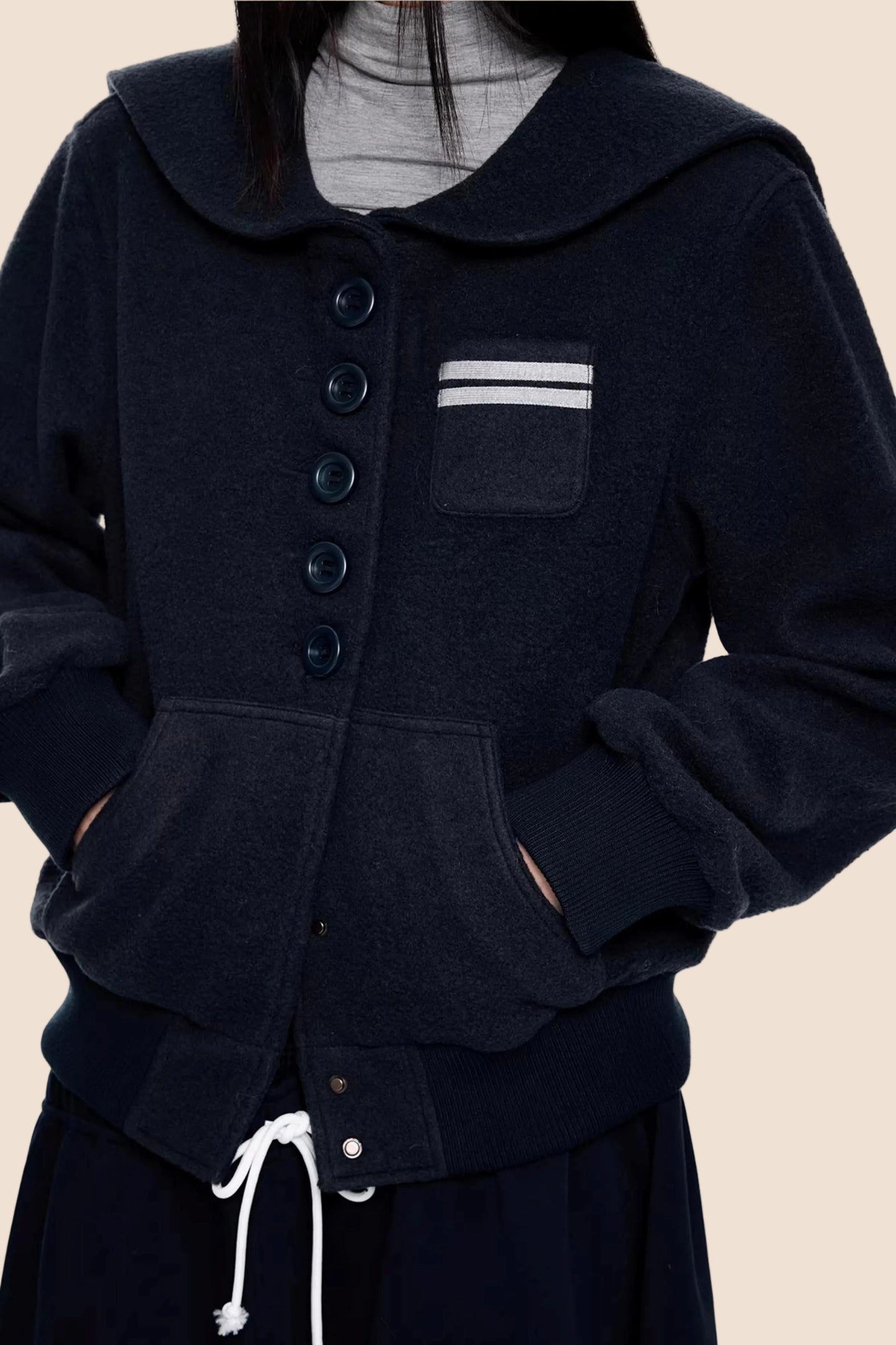 Preppy Vintage Woolen Coat