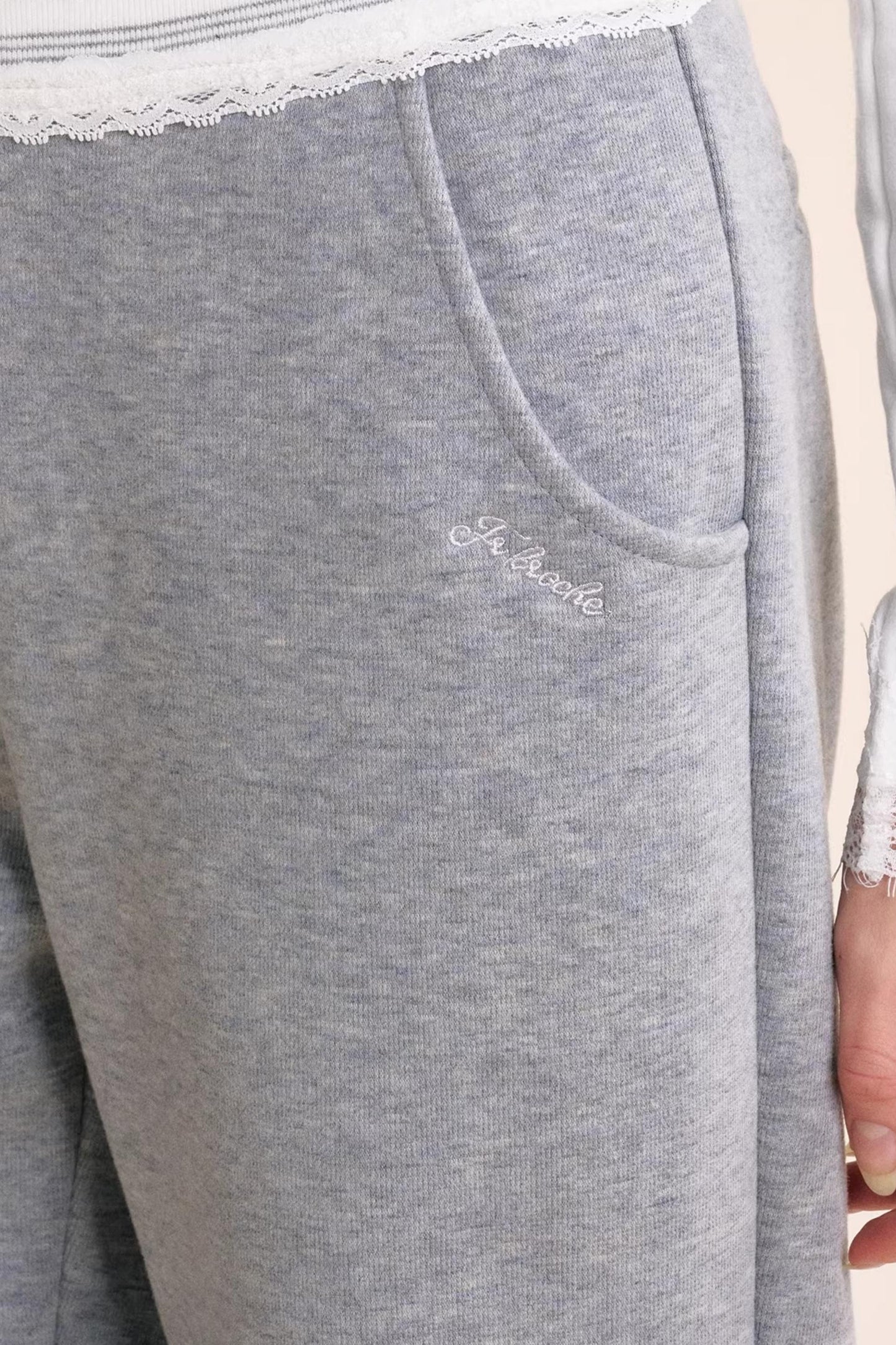 Cashmere Velvet Lace Flared Pants