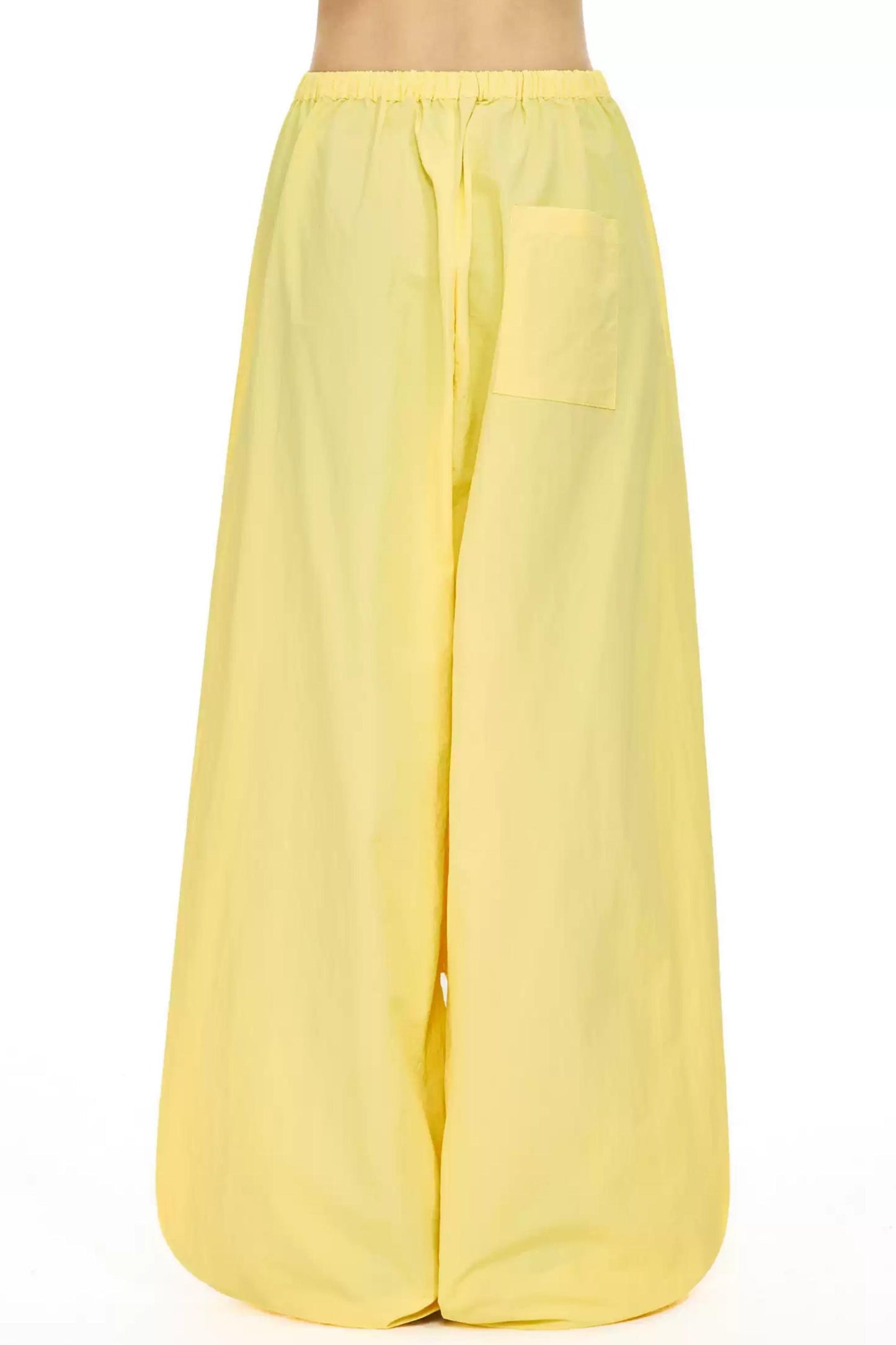 Retro Yellow Wide-Leg Pants