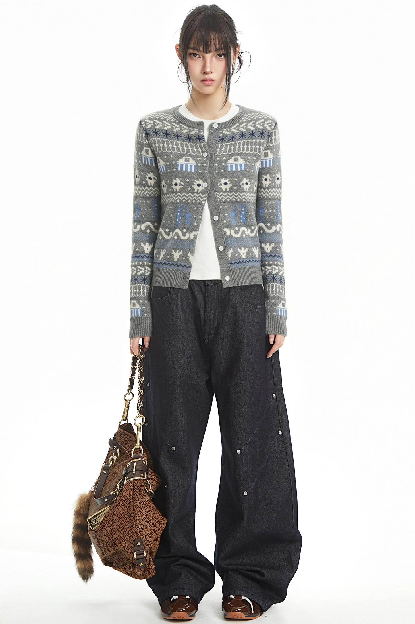 Retro Fair Isle Knit Sweater