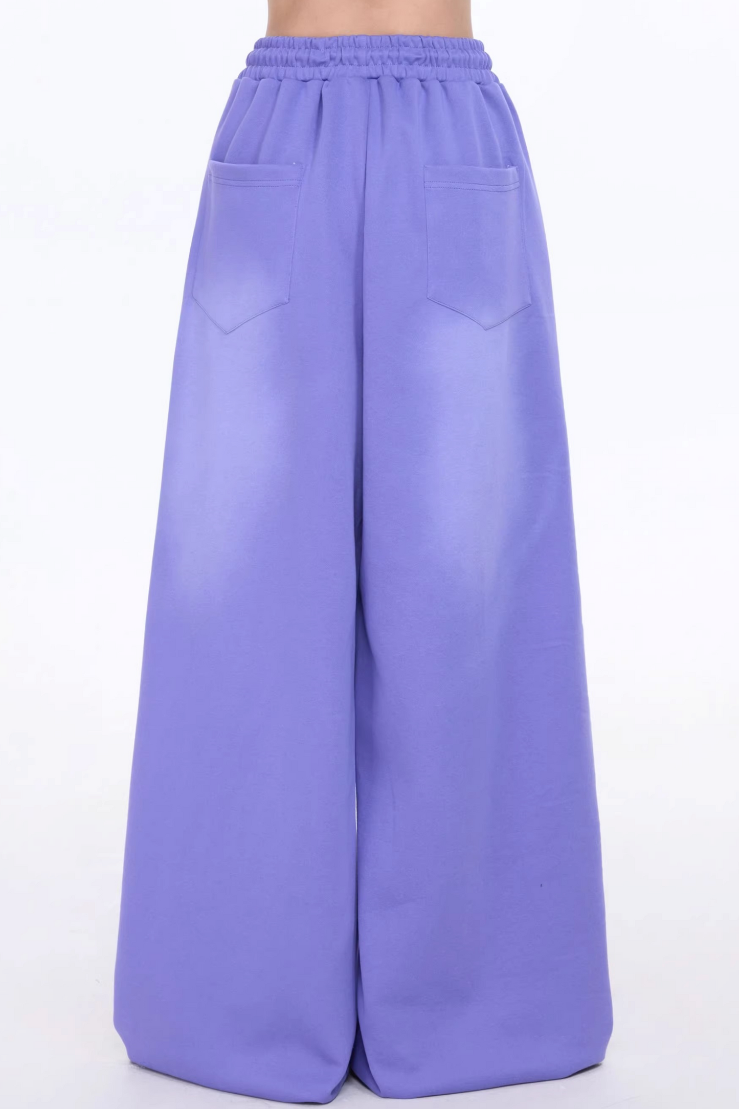 Retro Letter Wide-Leg Pants