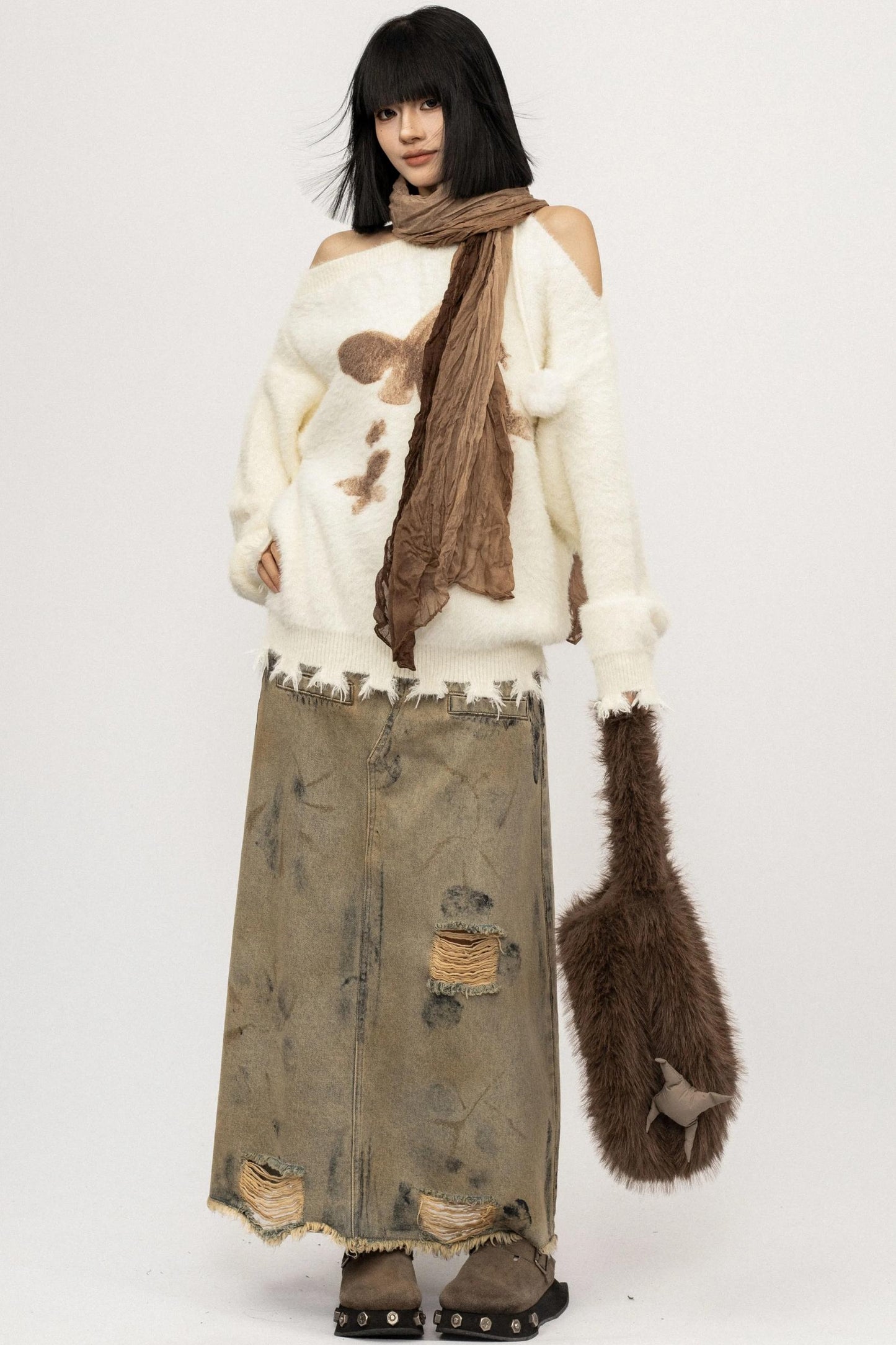 Loose Fit Butterfly Sweater