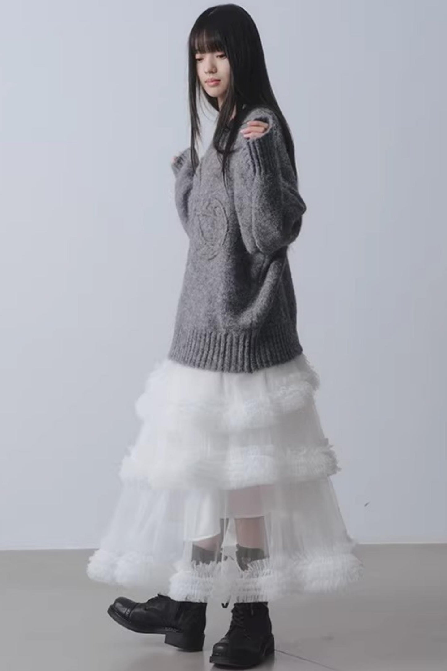 Confession Poem Mesh Skirt