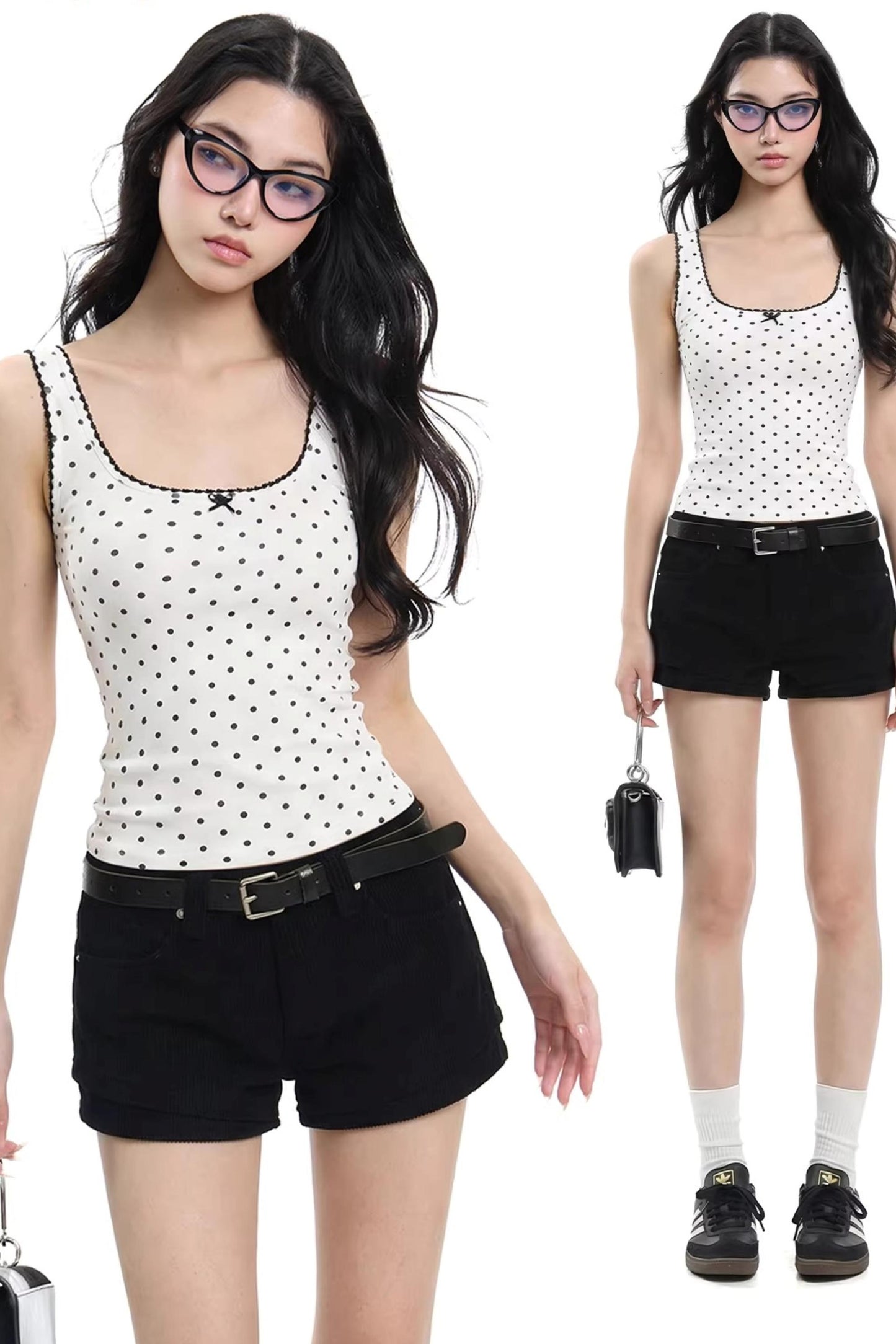 Retro Polka Dot Camisole Top