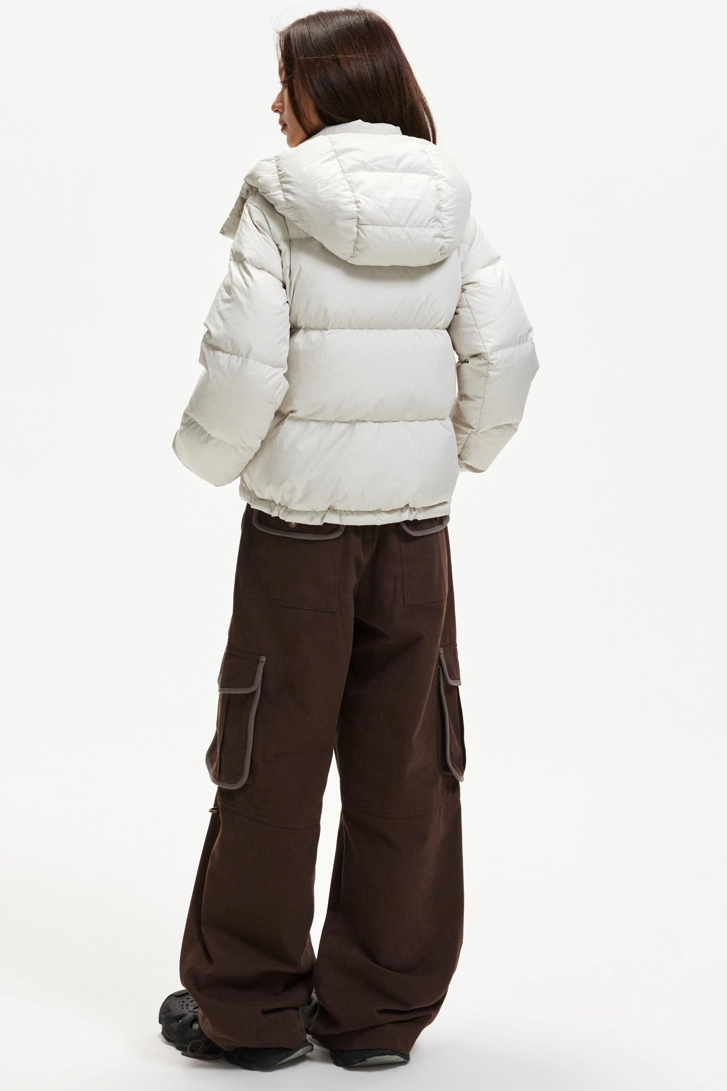Hooded White Duck Down Jacket