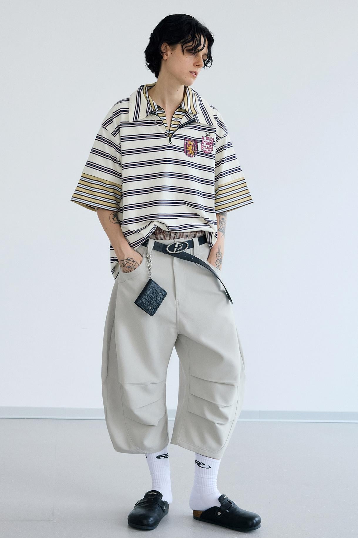 Deconstructed Pleat Pants