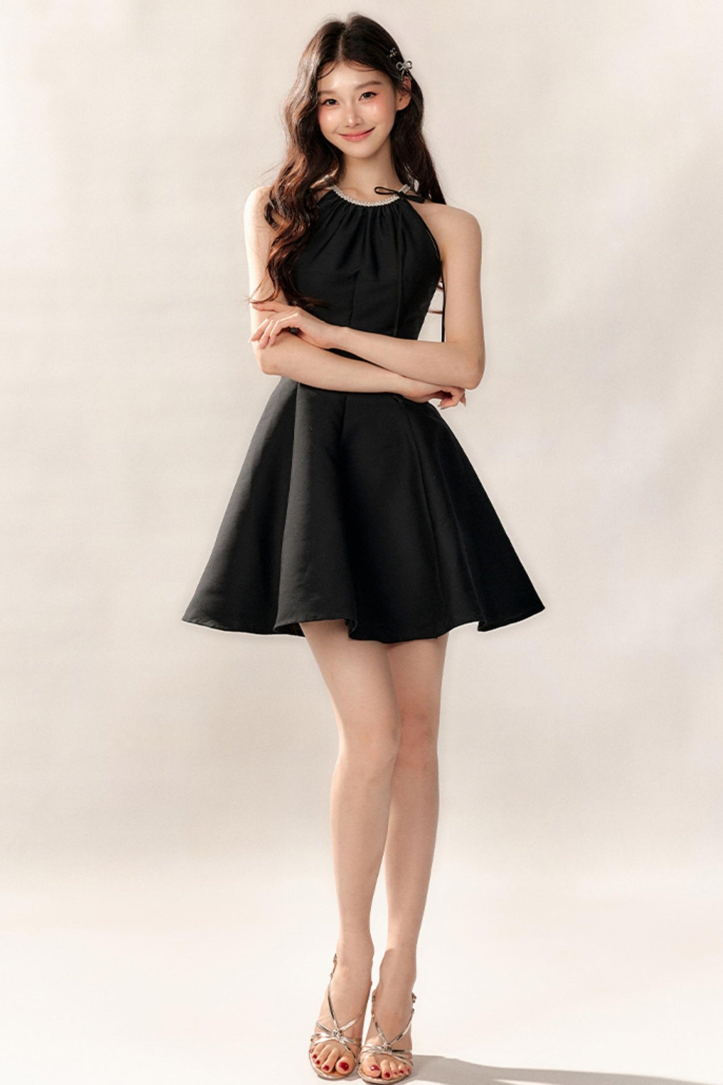 Elegant Hepburn Retro Waist Dress Set-Up