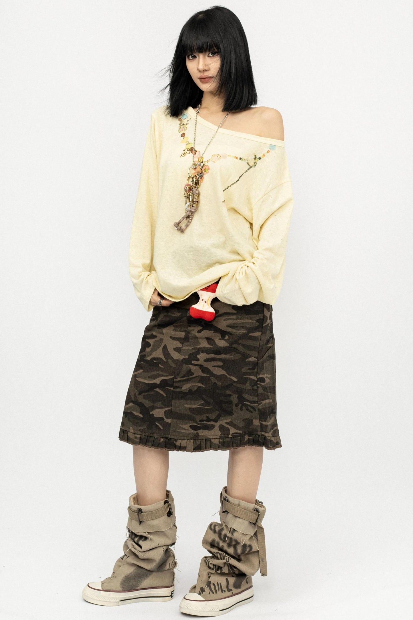 Camouflage Fishtail Skirt