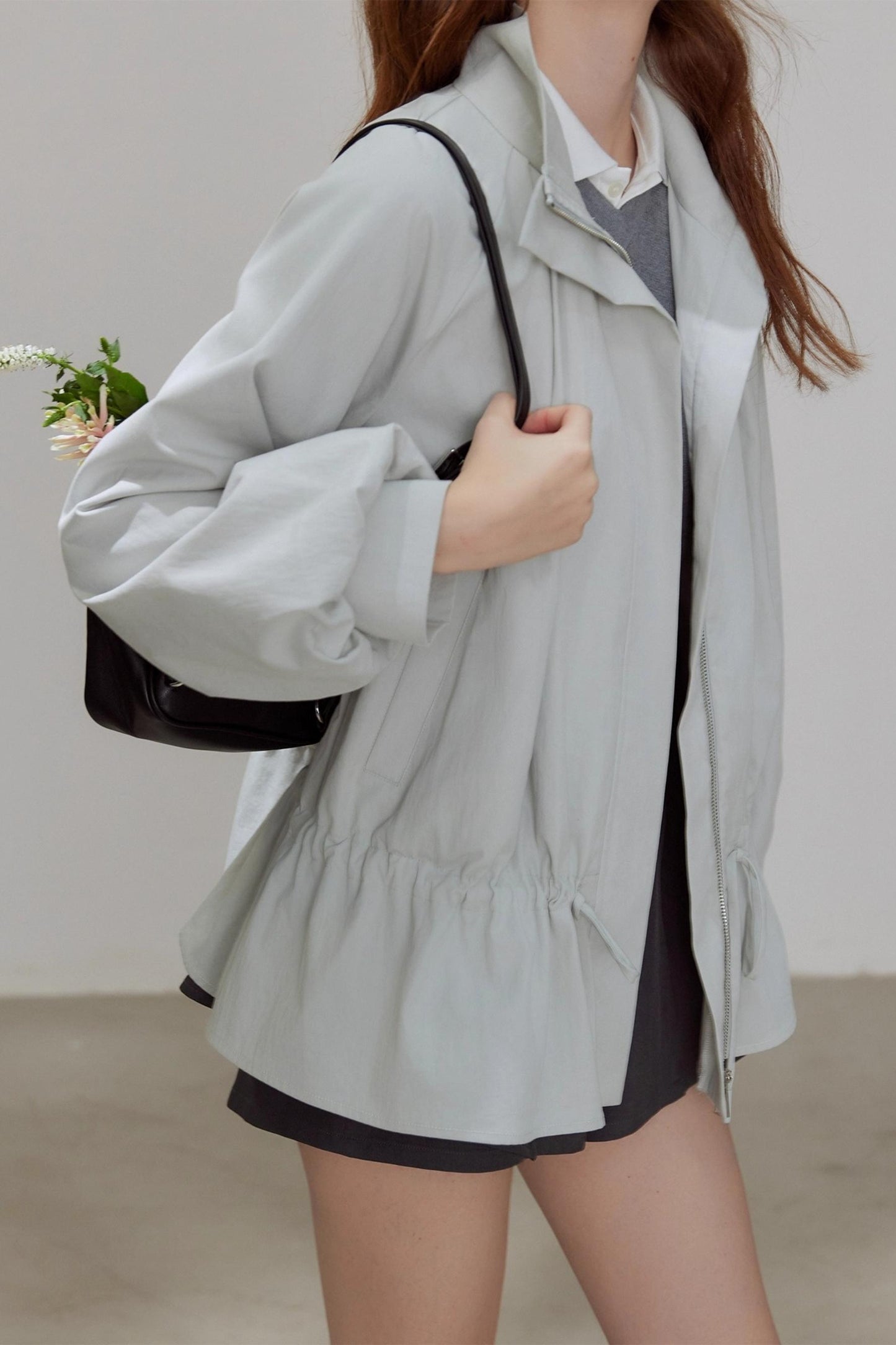 Autumn Draped Silhouette Trench Coat