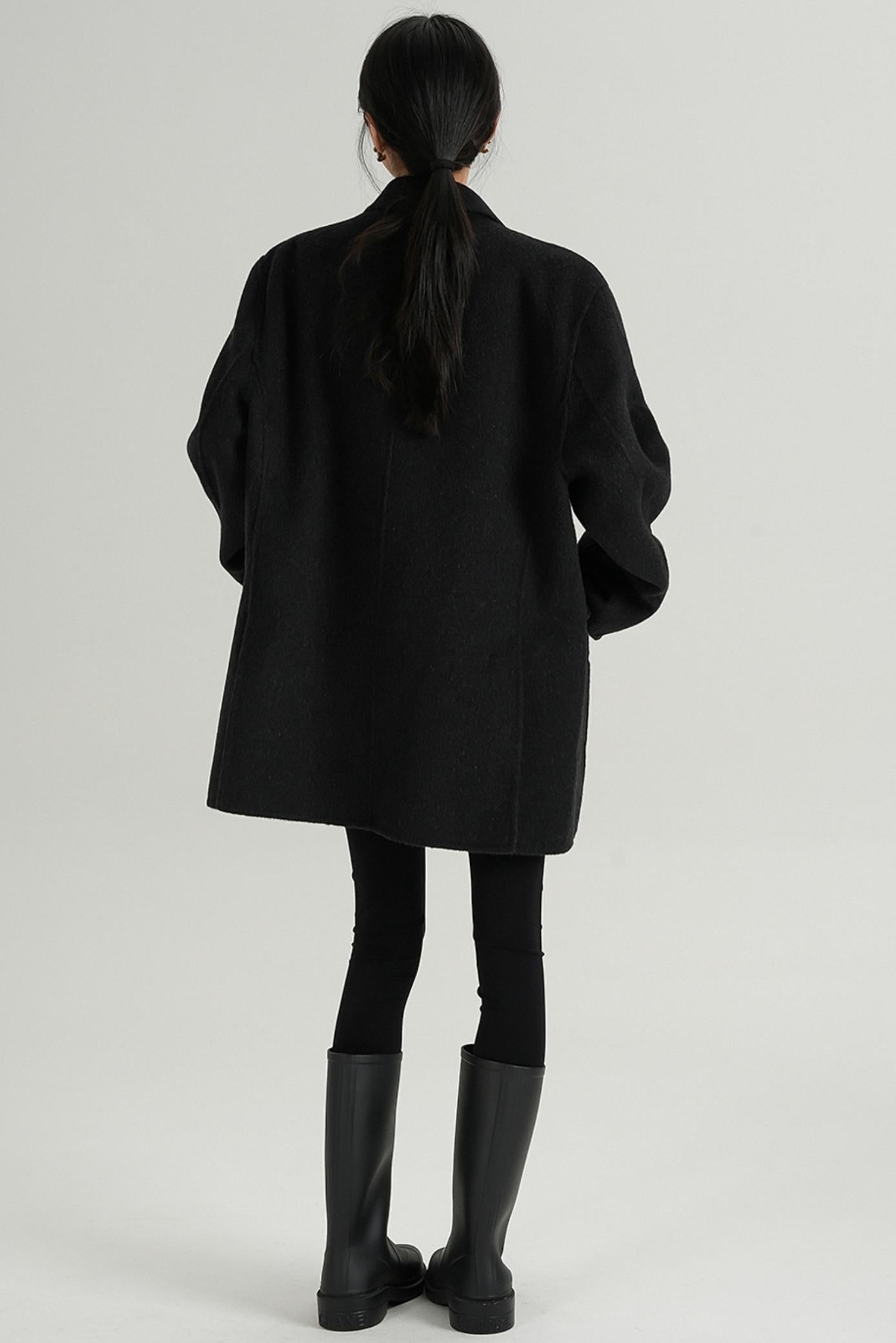 High-End Wool Tweed Suit Jacket