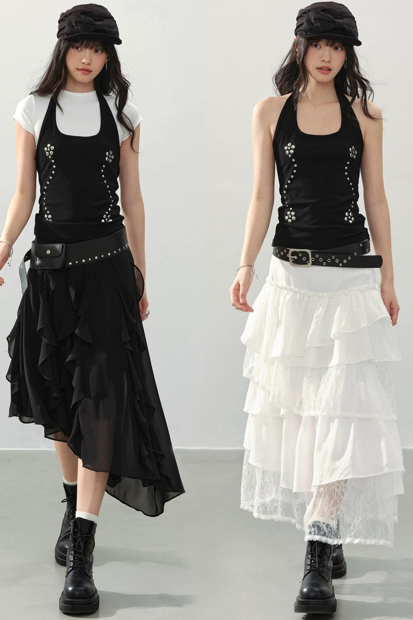 Black Swan Halter Top Set
