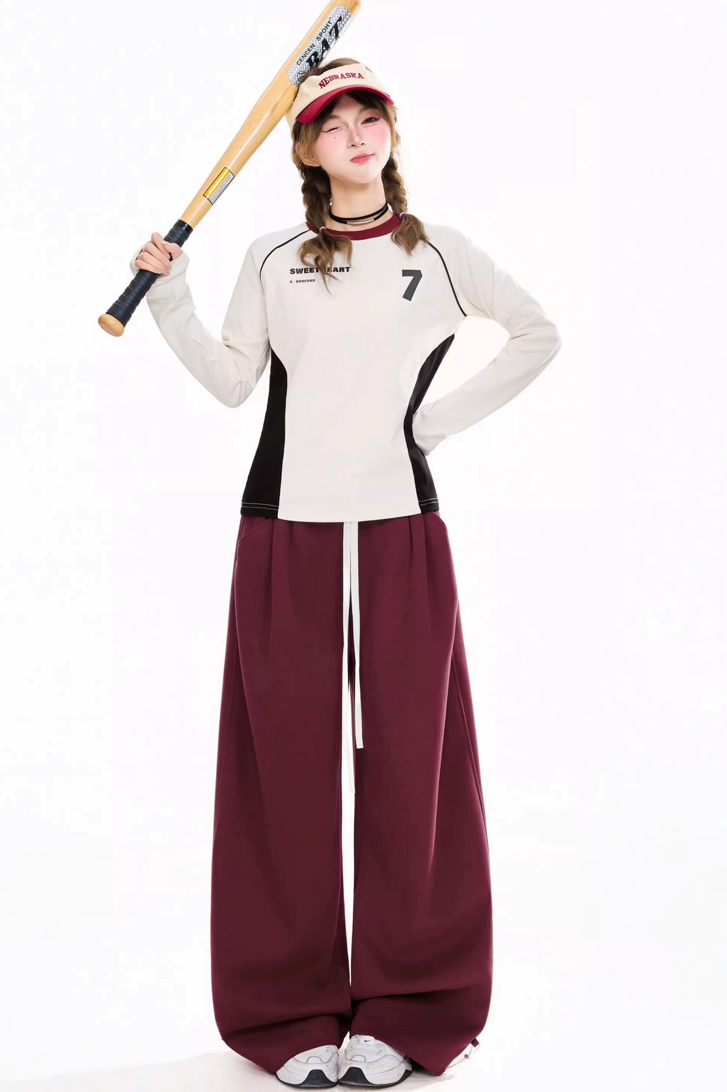 American Retro Color-Blocking Top