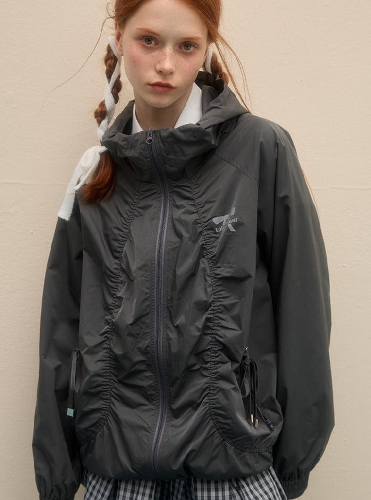 Hooded Zipper Long Sleeve Jacket