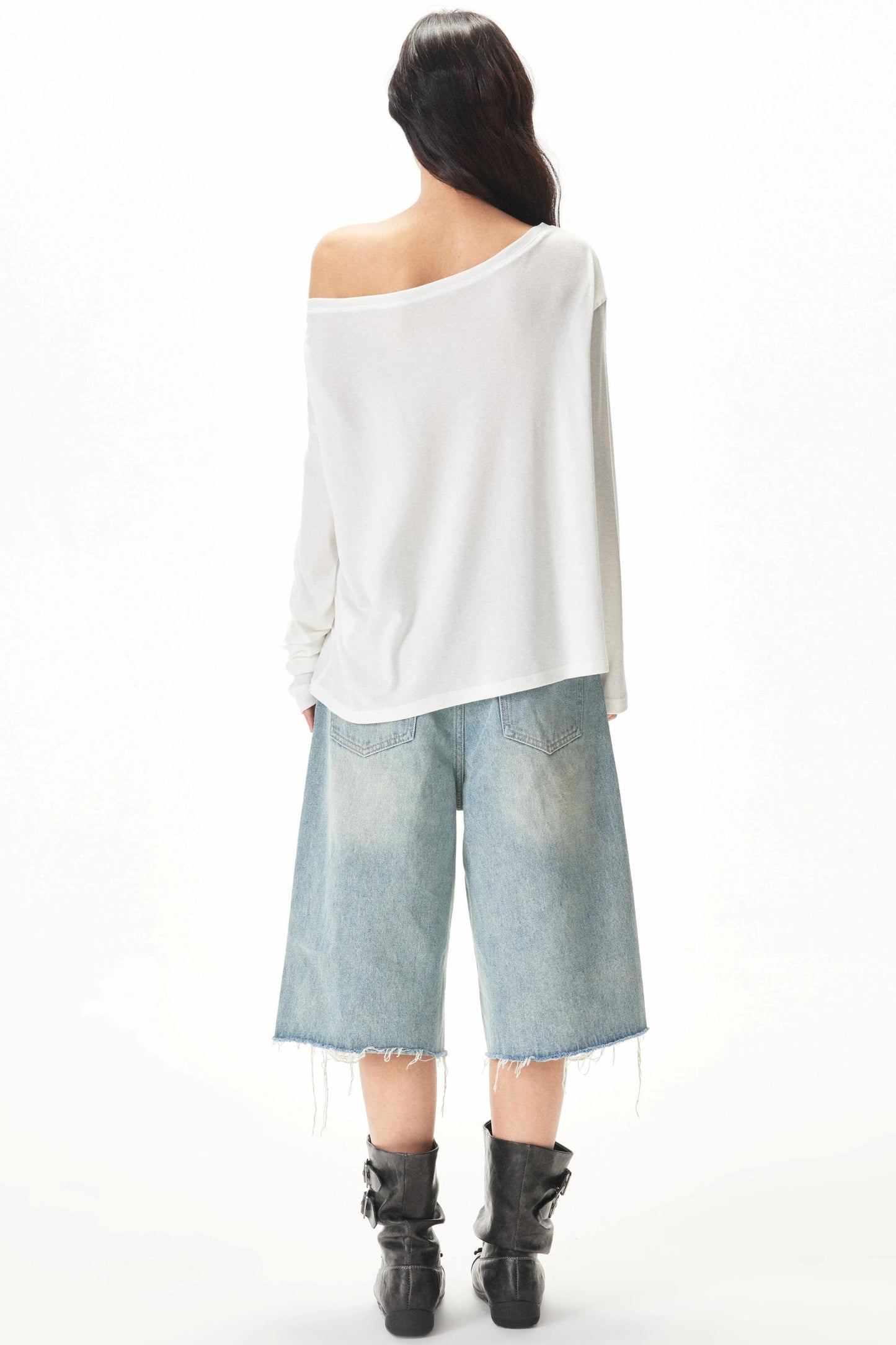 Retro Ripped Denim Shorts