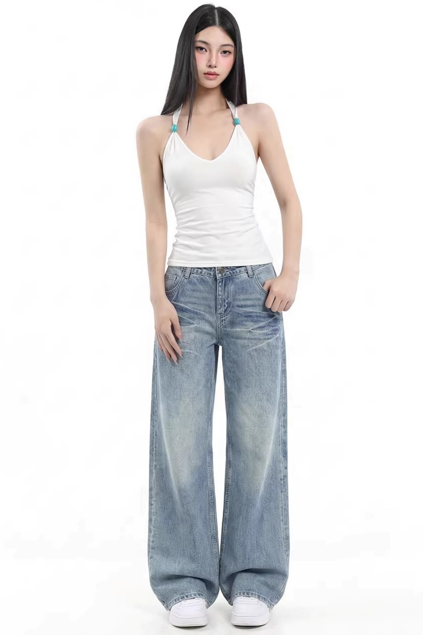 Vintage Schwarzes Neckholder-Oberteil